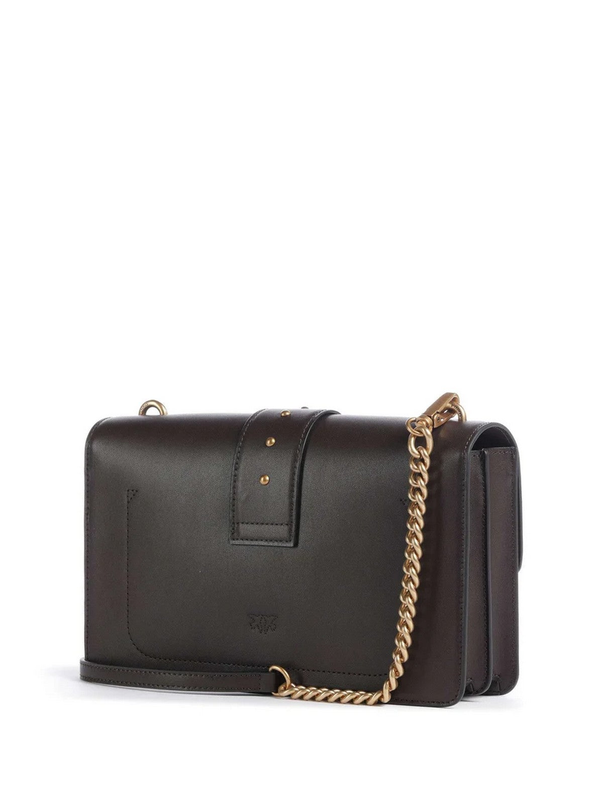 PINKO Borsa Donna LOVE ONE CLASSIC NEW BUCKLE VI MARRONE MARASCA-ANTIQUE GOLD - 107070-A0F1 M12Q