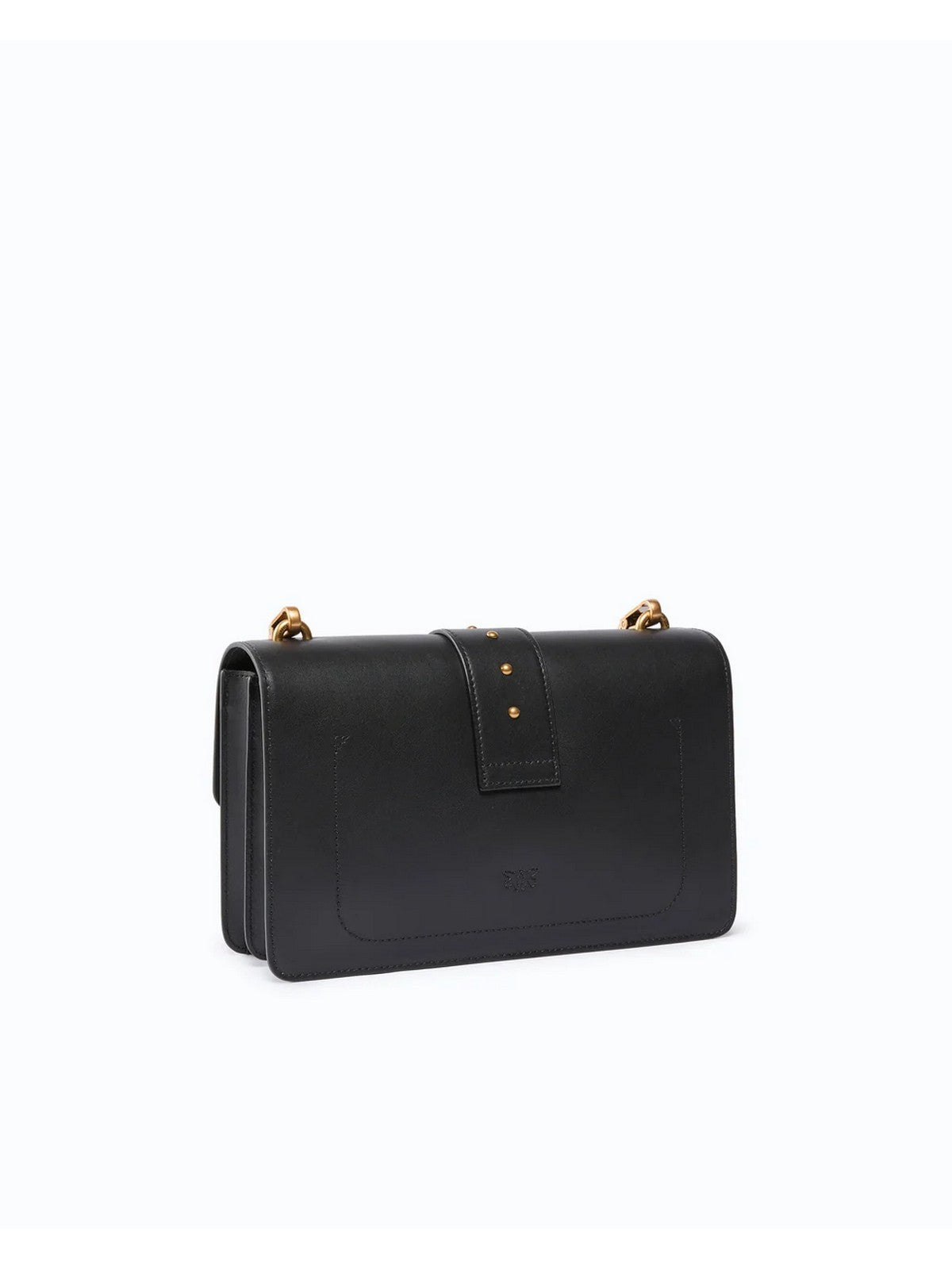 PINKO Borsa Donna LOVE ONE CLASSIC NEW BUCKLE VI NERO-ANTIQUE GOLD - 107070-A0F1 Z99Q