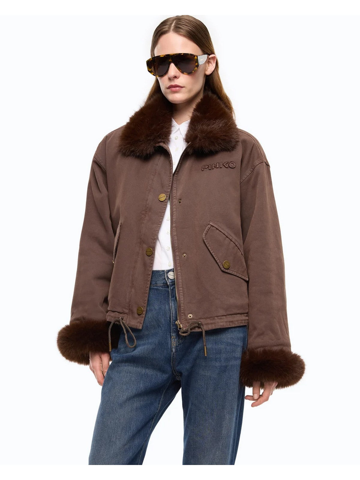 PINKO Giubbino Donna GARLATE GIUBBINO BULL+ASPEN EF MARRONE - CAFFE' - 107219-A3GV L64