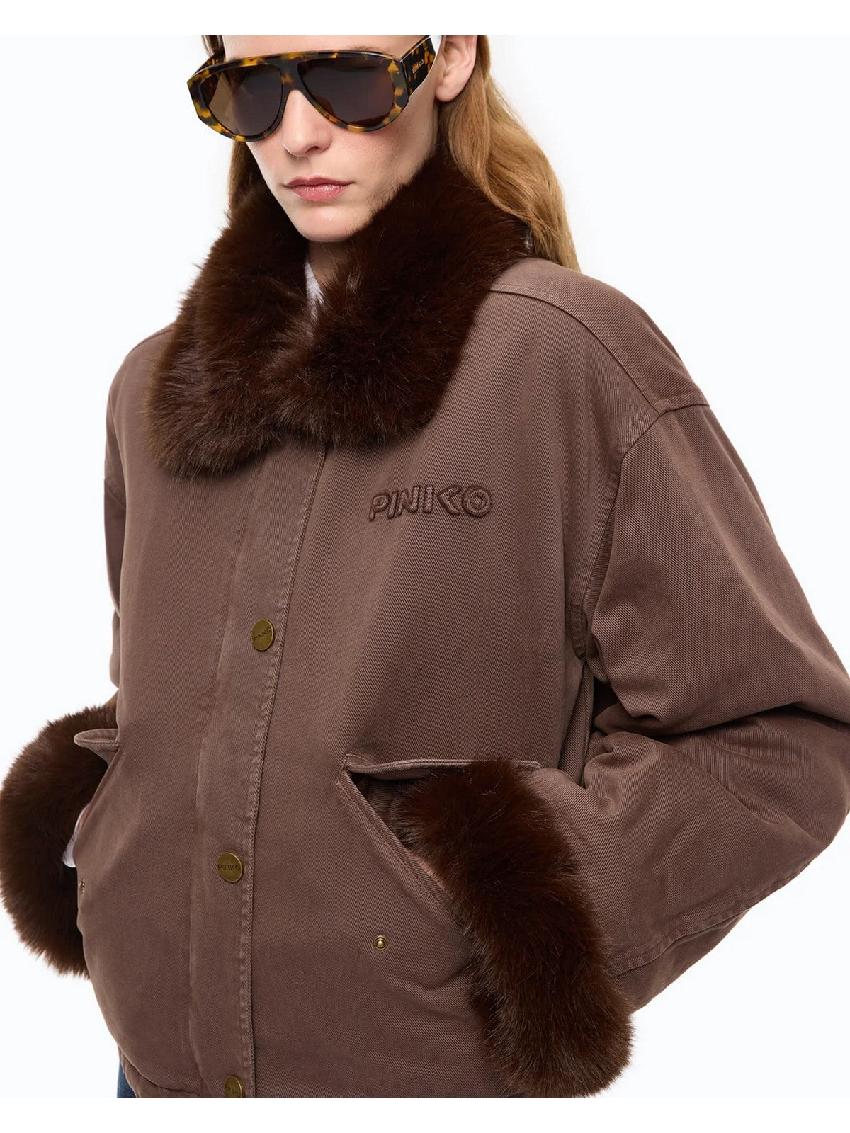 PINKO Giubbino Donna GARLATE GIUBBINO BULL+ASPEN EF MARRONE - CAFFE' - 107219-A3GV L64