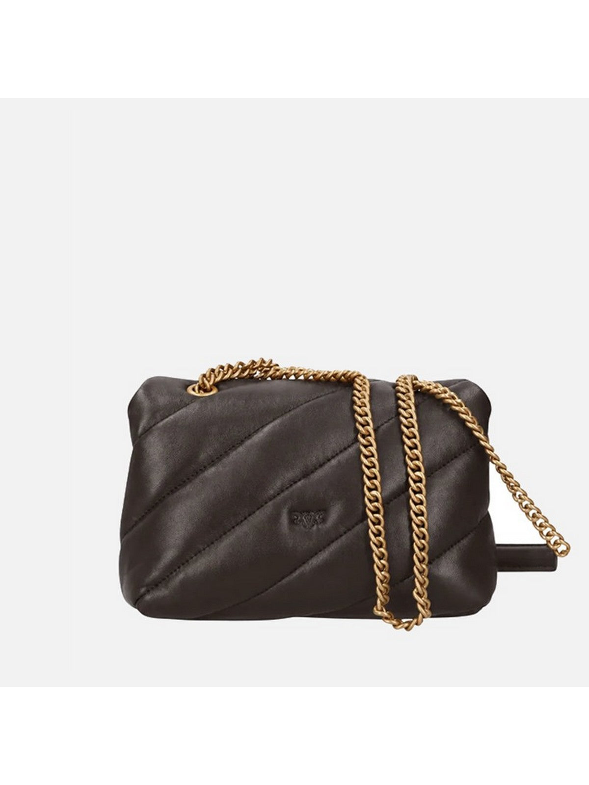 PINKO Borsa Donna LOVE PUFF MINI SMALL B. SHEEP MARRONE MARASCA-ANTIQUE GOLD - 107617-A0F2 M12Q