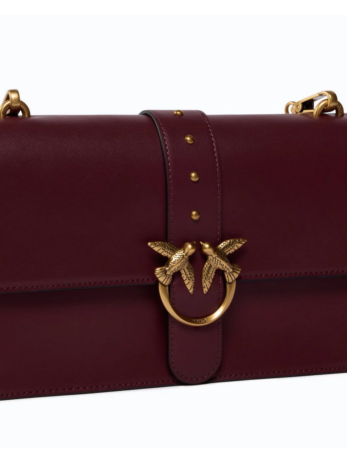 PINKO Borsa Donna LOVE ONE CLASSIC ST. SMALL B. RIBES INTENSO-ANTIQUE GOLD - 107621-A0F1 WW5Q