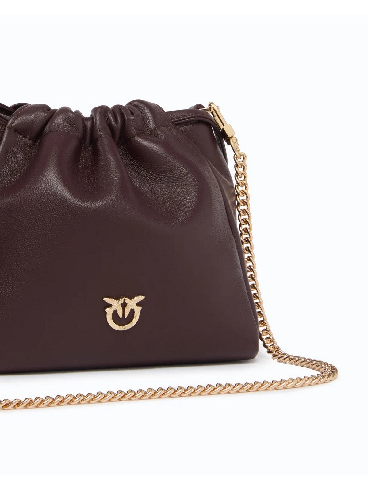 PINKO Borsa Donna POUCH NAPPA/IMITATION FUR BURGUNDY-GOLD - 107635-A3M7 W34Y