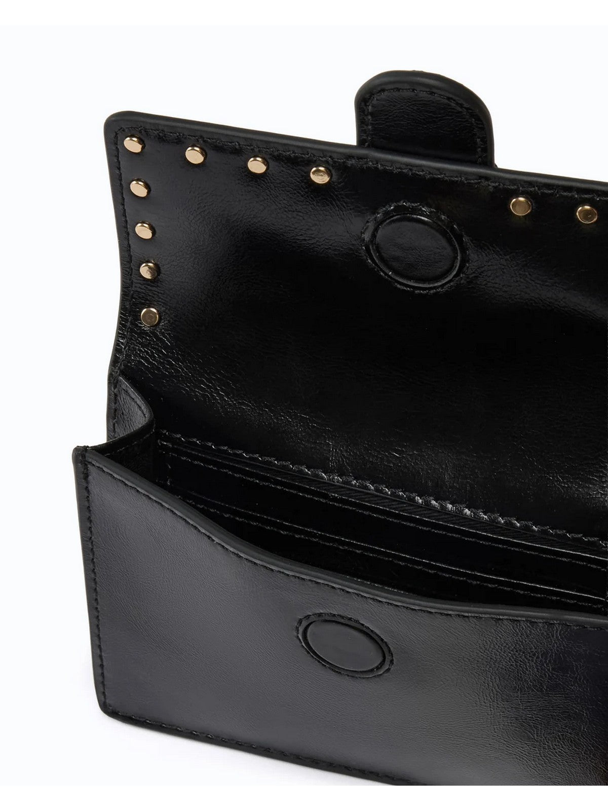 PINKO Portacarte Donna LOVE POCKET STUDS VIT. POLISHE NERO LIMOUSINE-ORO - 107637-A3LP Z99Y