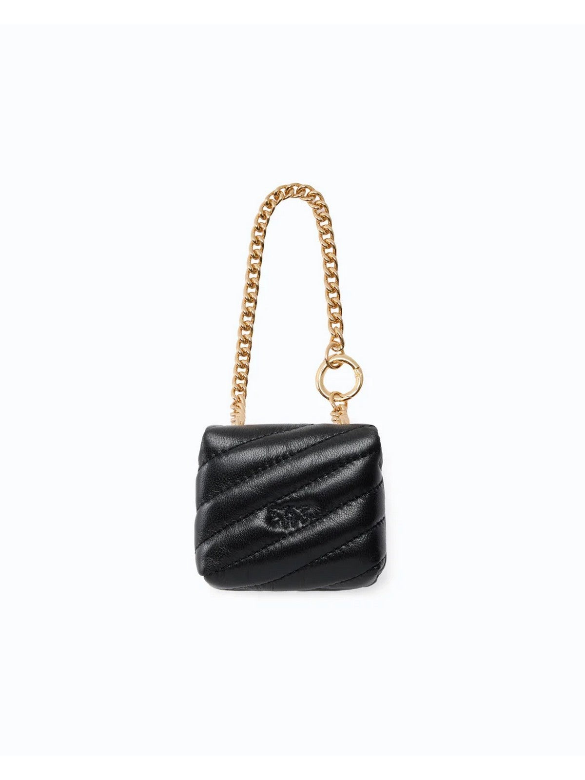 PINKO Portachiave Donna NANO LOVE PUFF SHEEP NAPPA NERO LIMOUSINE-ORO - 107659-A0F2 Z99Y