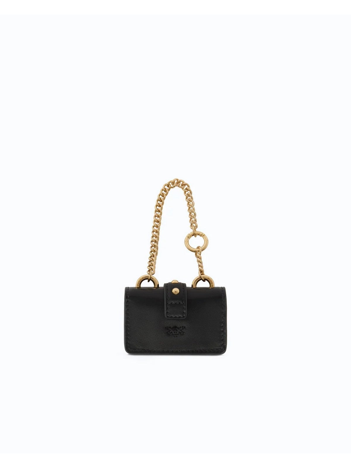 PINKO Portachiave Donna NANO LOVE ONE VITELLO SETA NERO LIMOUSINE-ORO - 107660-A0F1 Z99Y