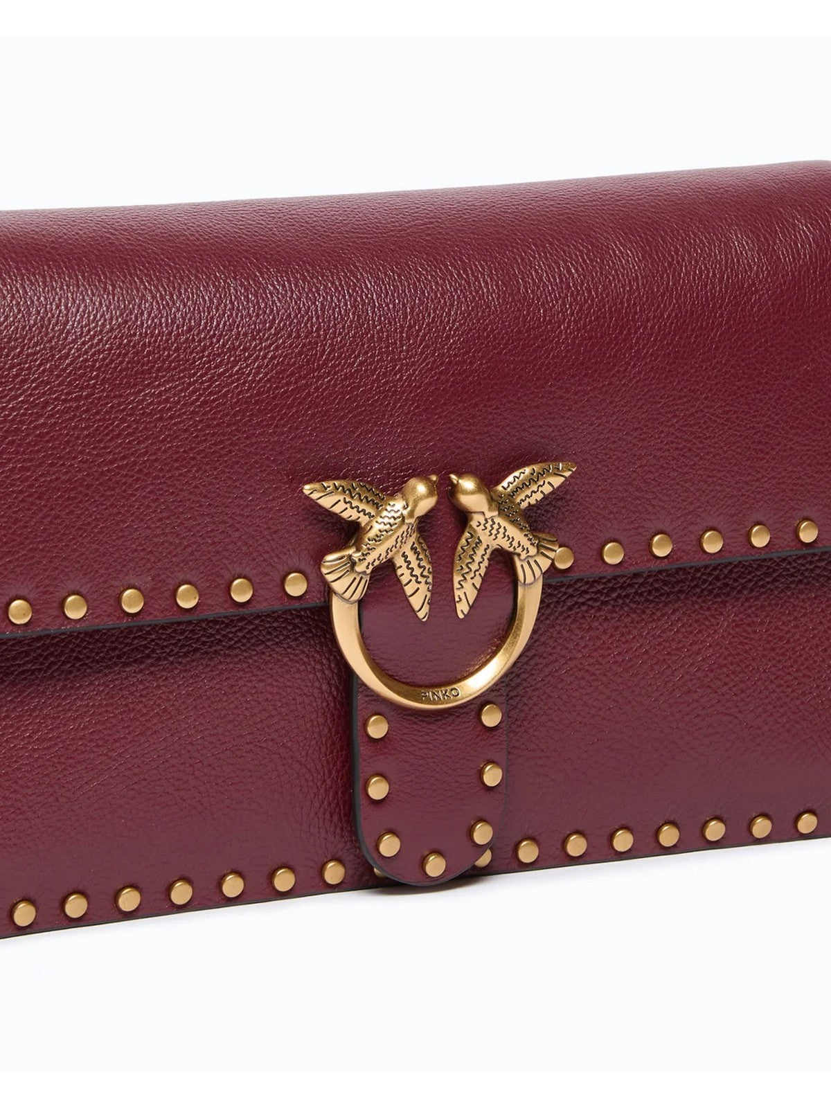 PINKO Borsa Donna LOVE ONE SLOUCHY CL STUDS SMAL RIBES INTENSO-ANTIQUE GOLD - 107664-A2JG WW5Q