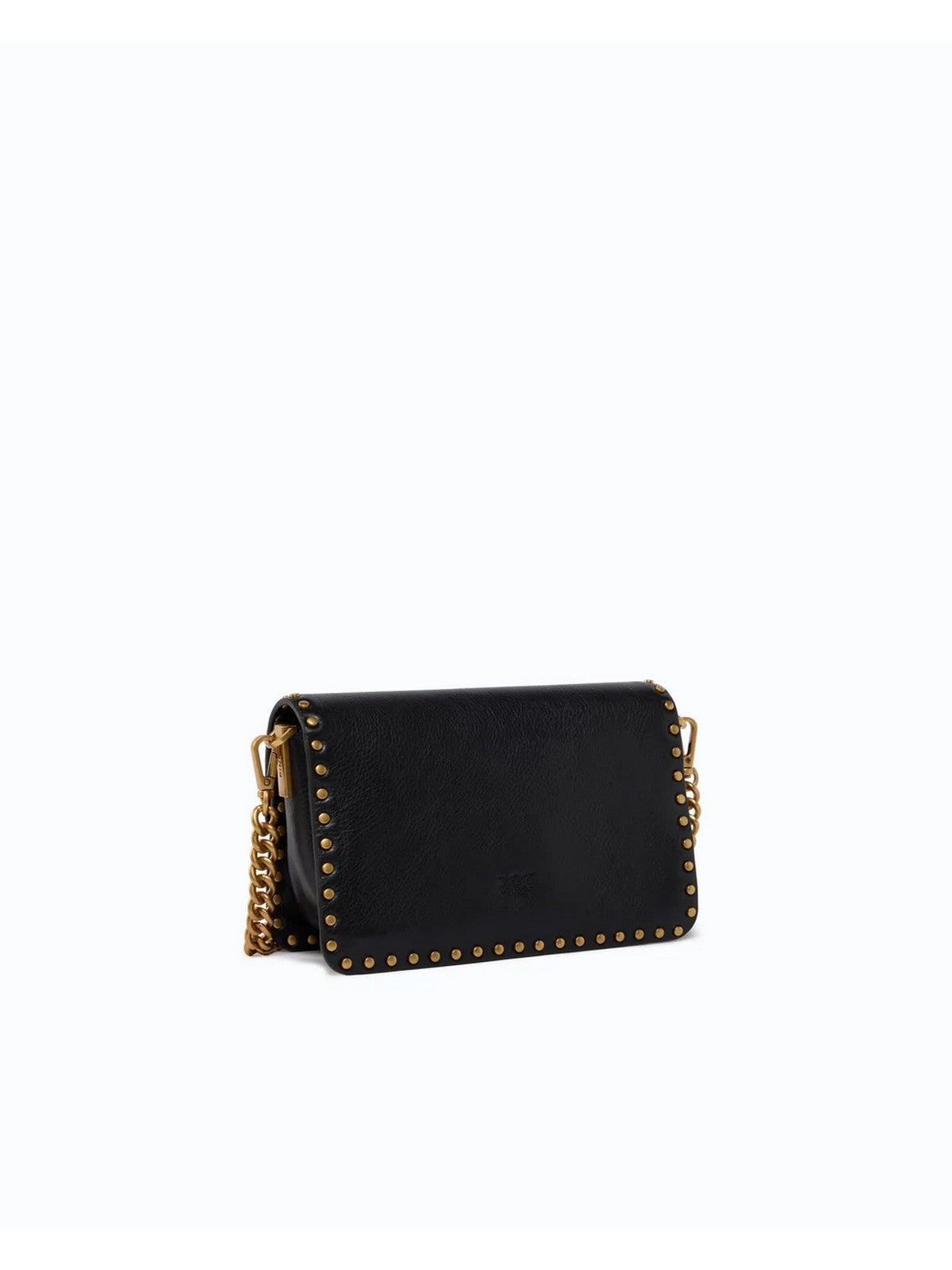 PINKO Borsa Donna LOVE ONE SLOUCHY MN. STUDS SMA NERO-ANTIQUE GOLD - 107665-A2JG Z99Q
