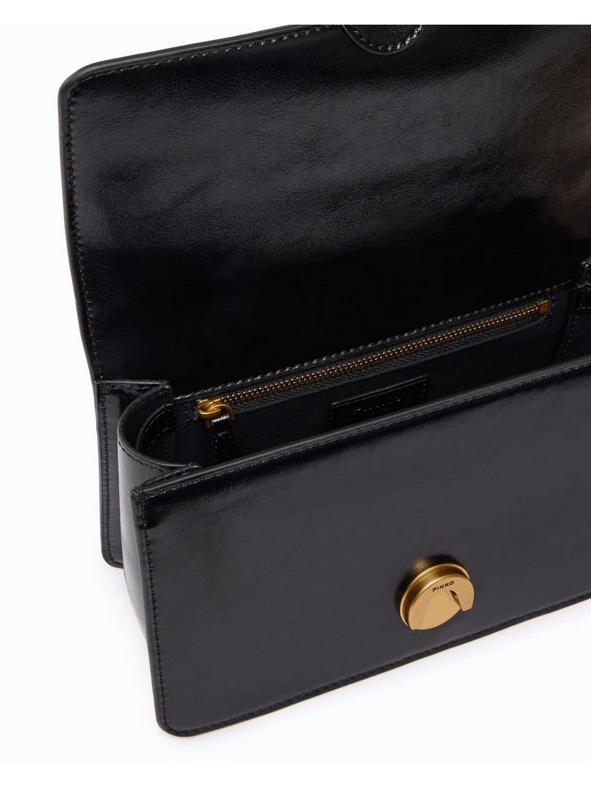 PINKO Borsa Donna LOVE ONE MN LGHT MACULA IMIT.F NERO/BIANCO/MARRONE-ANTIQUE GO - 107677-A3LP ZM5Q