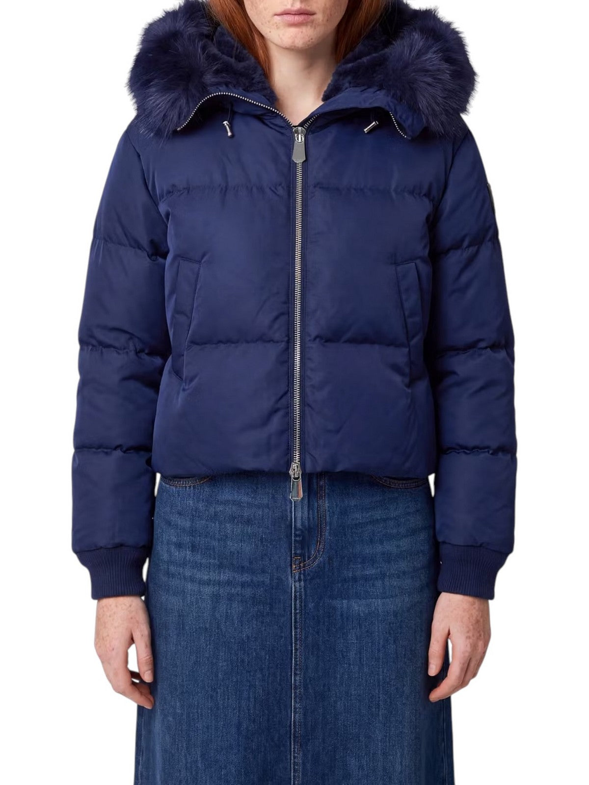 PINKO Piumino Donna PIASTRAIA IMBOTTITO RASO TECNI BLU-GIACCA MARINARA - 107725-A2OI F92