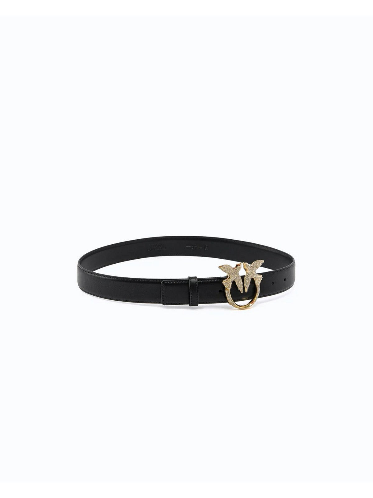 PINKO Cintura Donna LOW.LOVE BERRY H3 STRASS VITEL NERO LIMOUSINE-ORO - 107758-A0F1 Z99Y