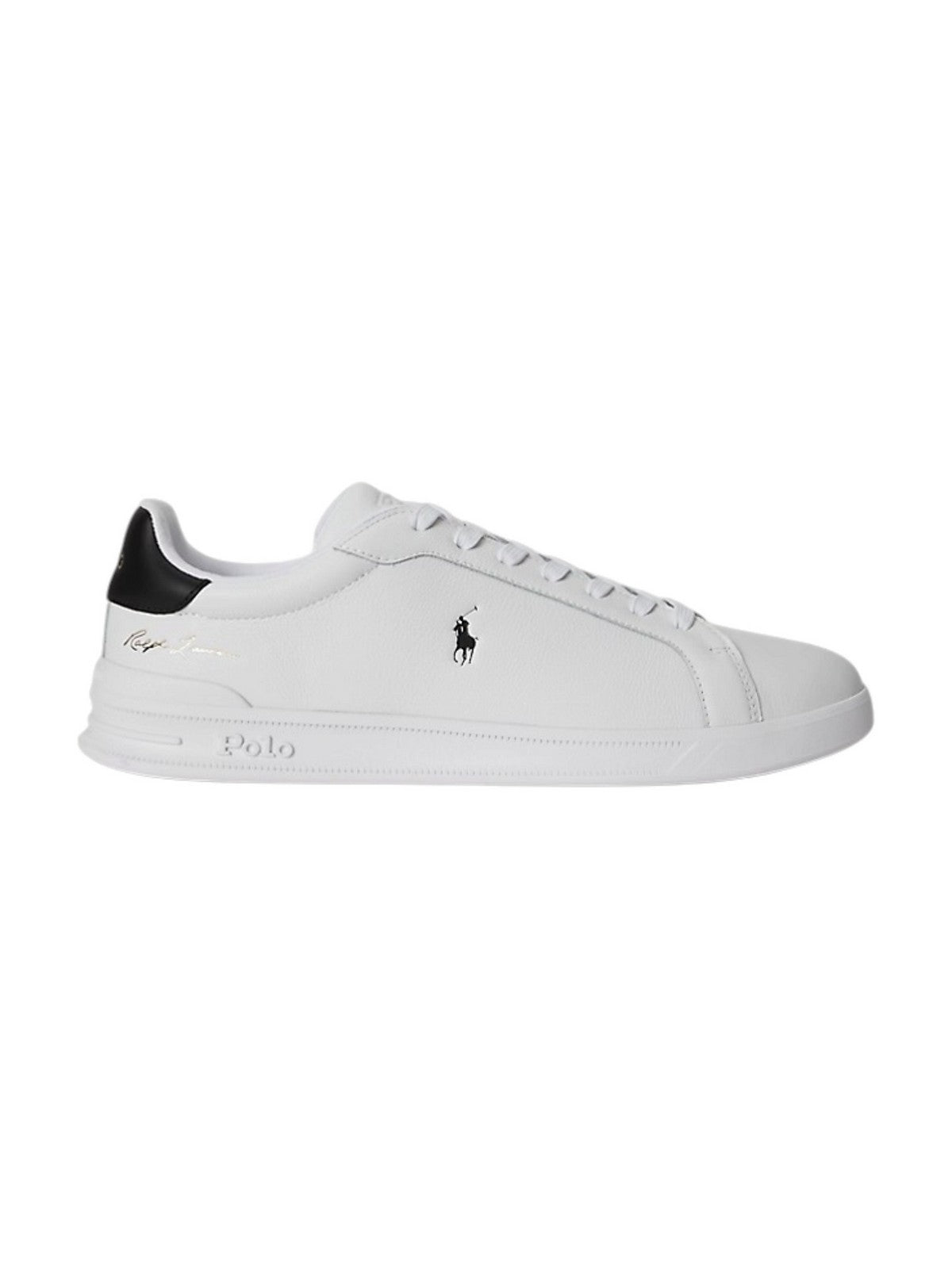 POLO RALPH LAUREN Sneaker Uomo HRT CT II-SNEAKERS-ATHLETIC SHOE WHITE/BLACK PP - 809829824 005 gioboutiqueweb