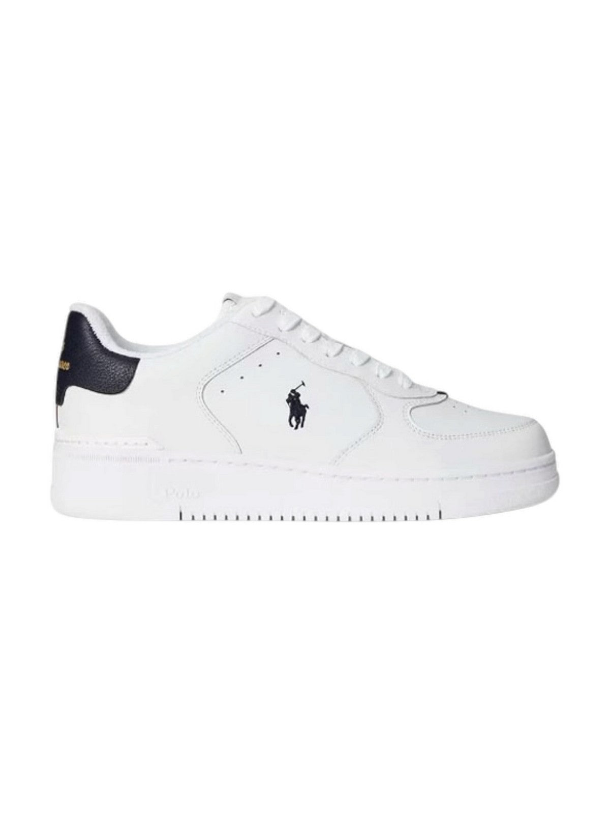 POLO RALPH LAUREN Sneaker Uomo MASTR CT RIB-SNEAKERS-LOW TOP LACE WHITE/NAVY/RED - 809P01636 001 gioboutiqueweb