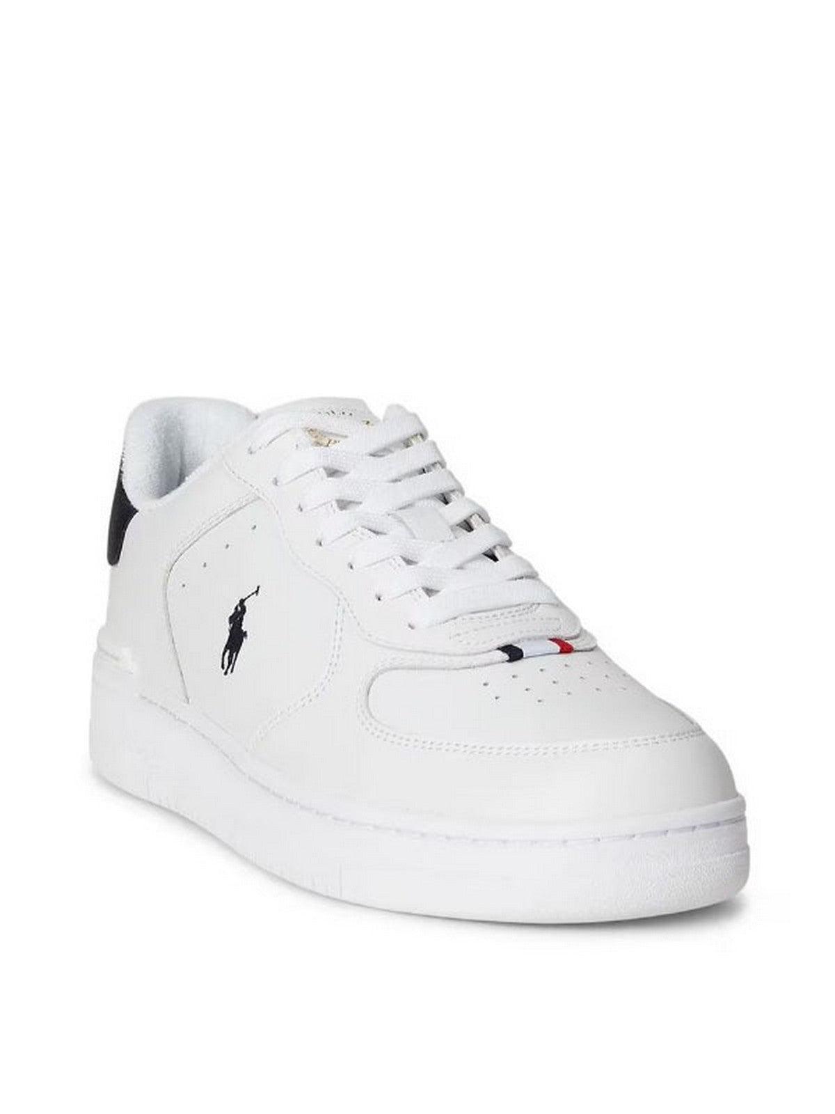 POLO RALPH LAUREN Sneaker Uomo MASTR CT RIB-SNEAKERS-LOW TOP LACE WHITE/NAVY/RED - 809P01636 001 gioboutiqueweb