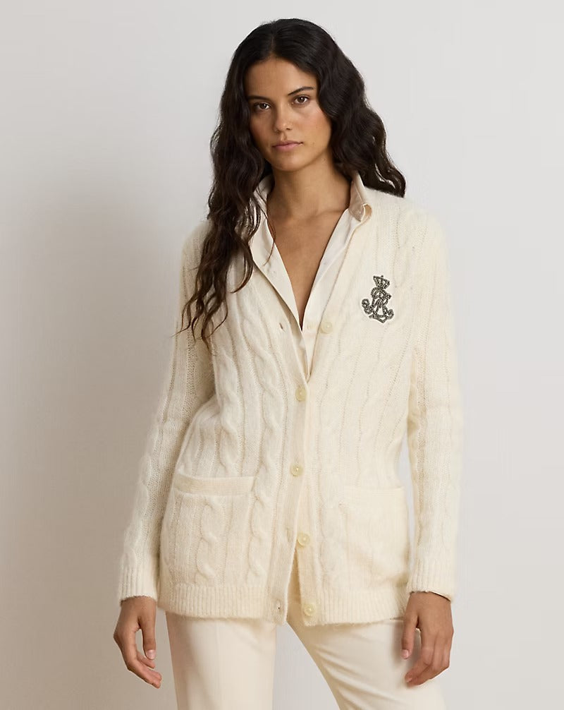 LAUREN RALPH LAUREN Cardigan Donna SWEATER-CARDIGAN MASCARPONE CREAM - 200B27529 002