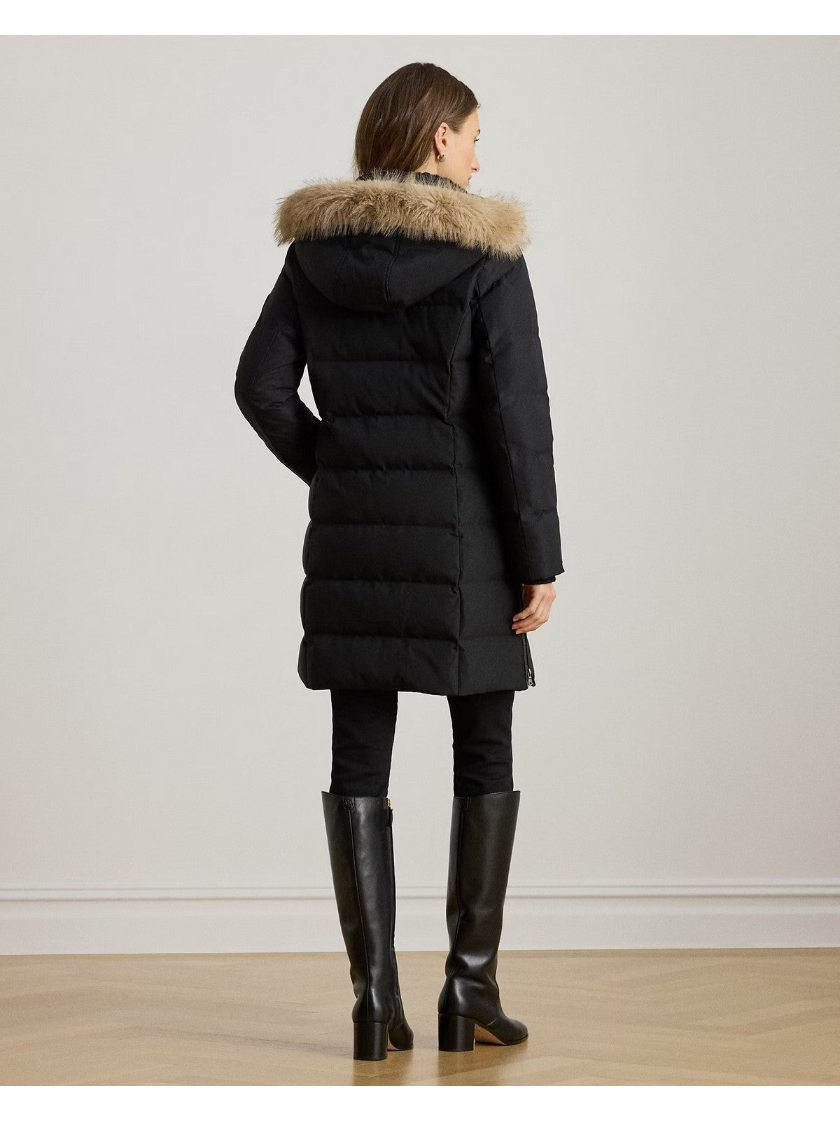LAUREN RALPH LAUREN Piumino Donna HT PF TRHD35-INSULATED-COAT BLACK - 297957509 001