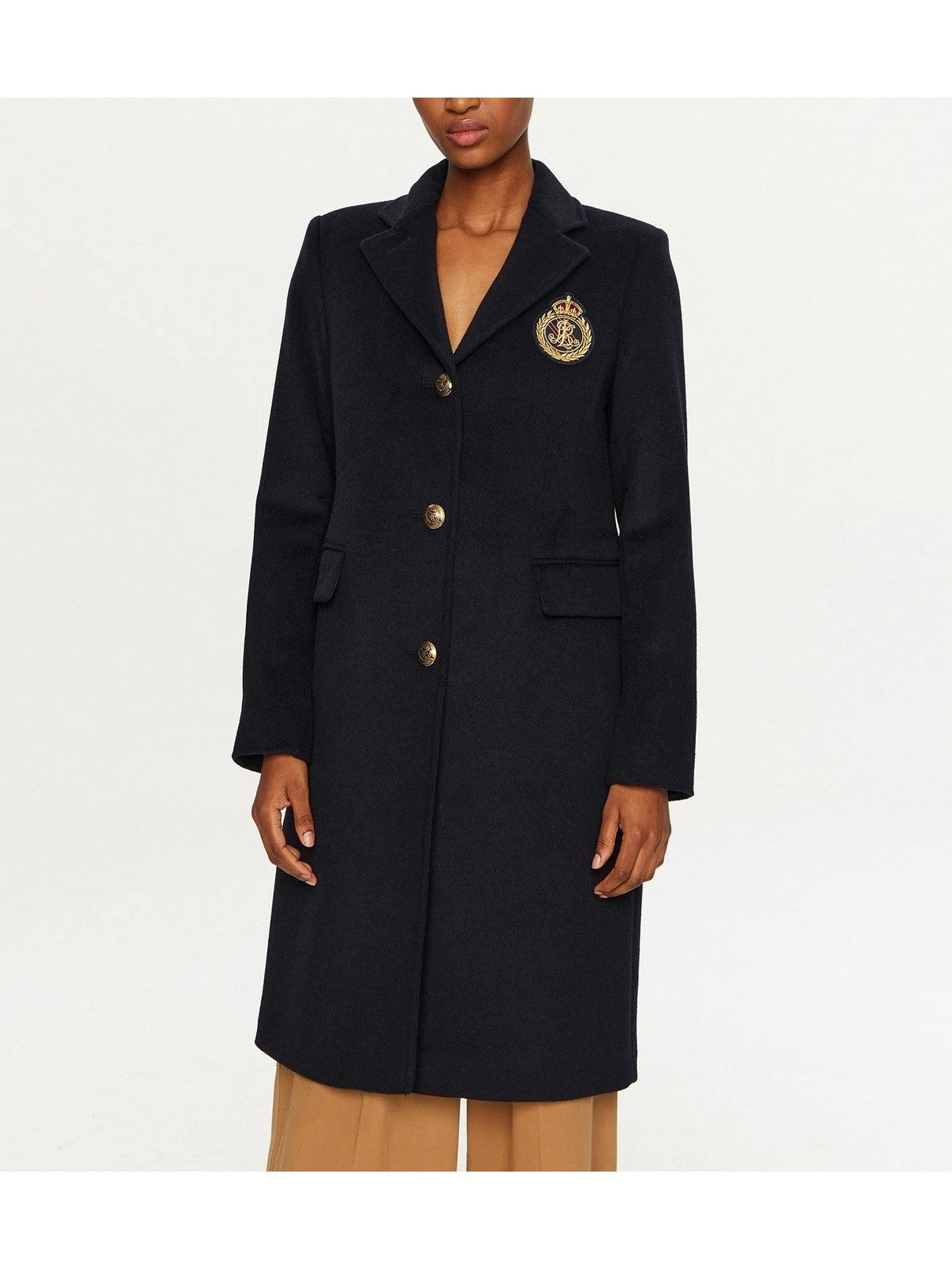 LAUREN RALPH LAUREN Cappotto Donna CRESTED WOOL-LINED-COAT REGAL NAVY - 297958509 002