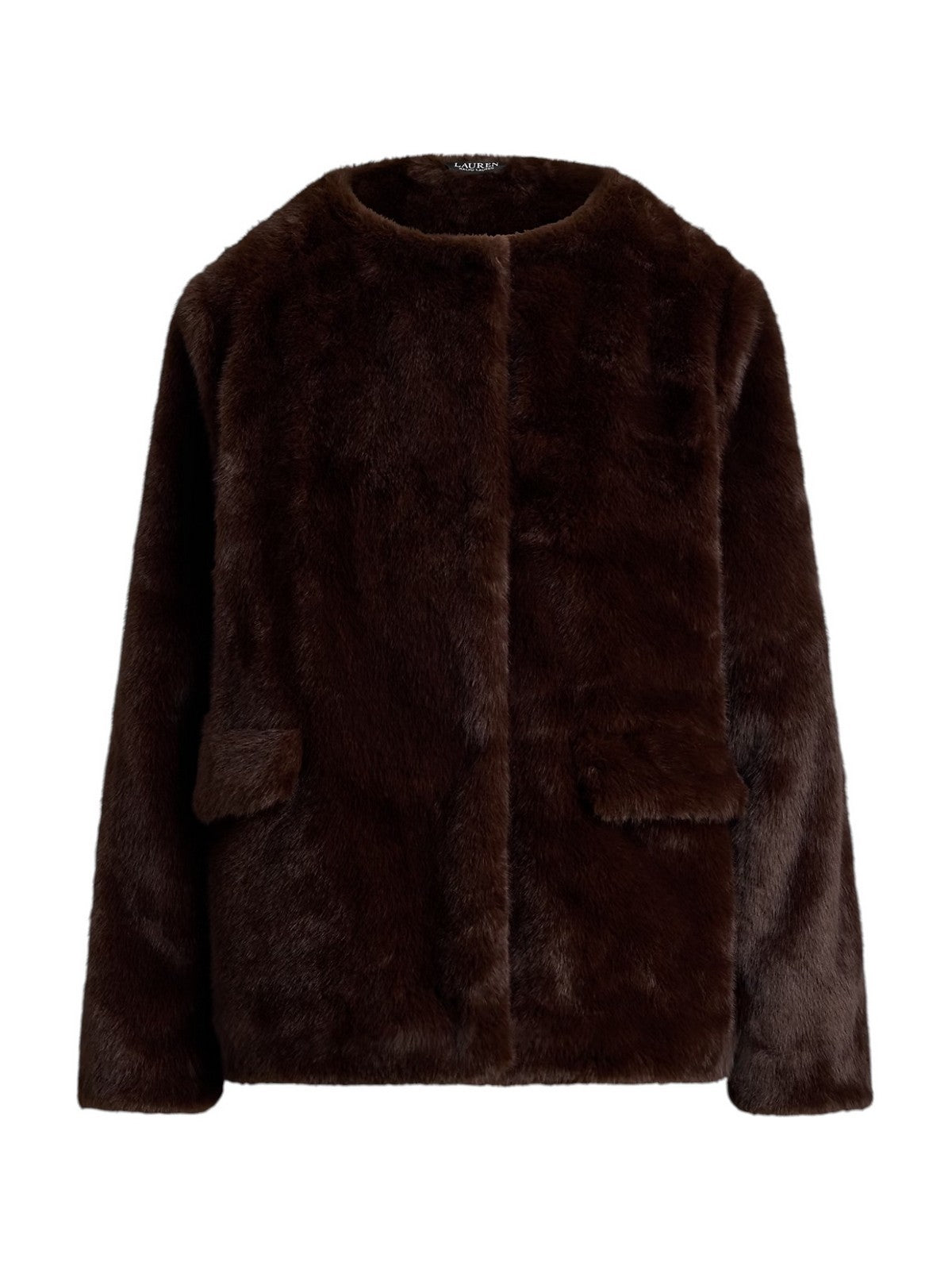 LAUREN RALPH LAUREN Pelliccia Donna FX MNK CLSS-LINED-COAT CIRCUIT BROWN - 297P04117 002