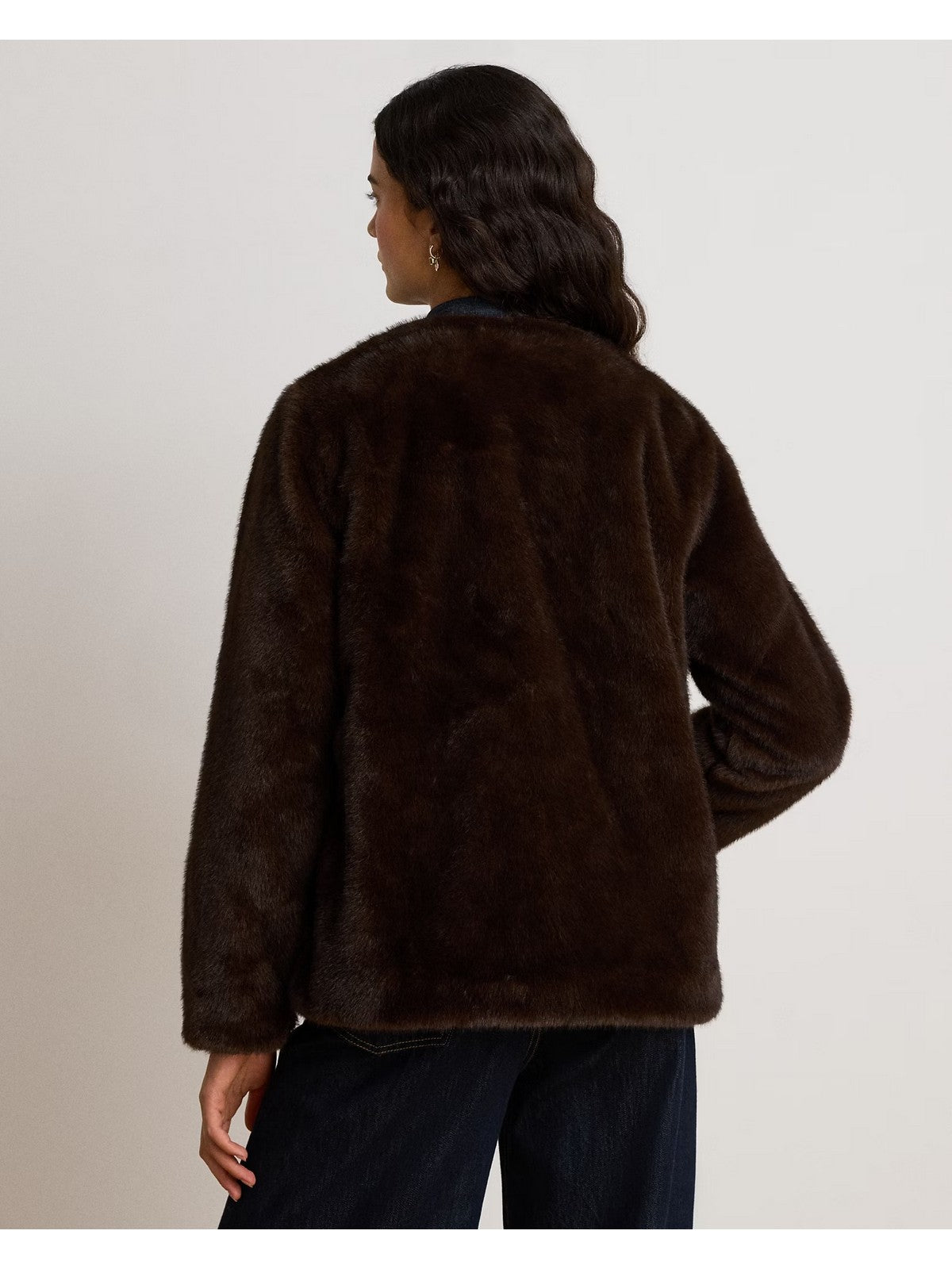 LAUREN RALPH LAUREN Pelliccia Donna FX MNK CLSS-LINED-COAT CIRCUIT BROWN - 297P04117 002