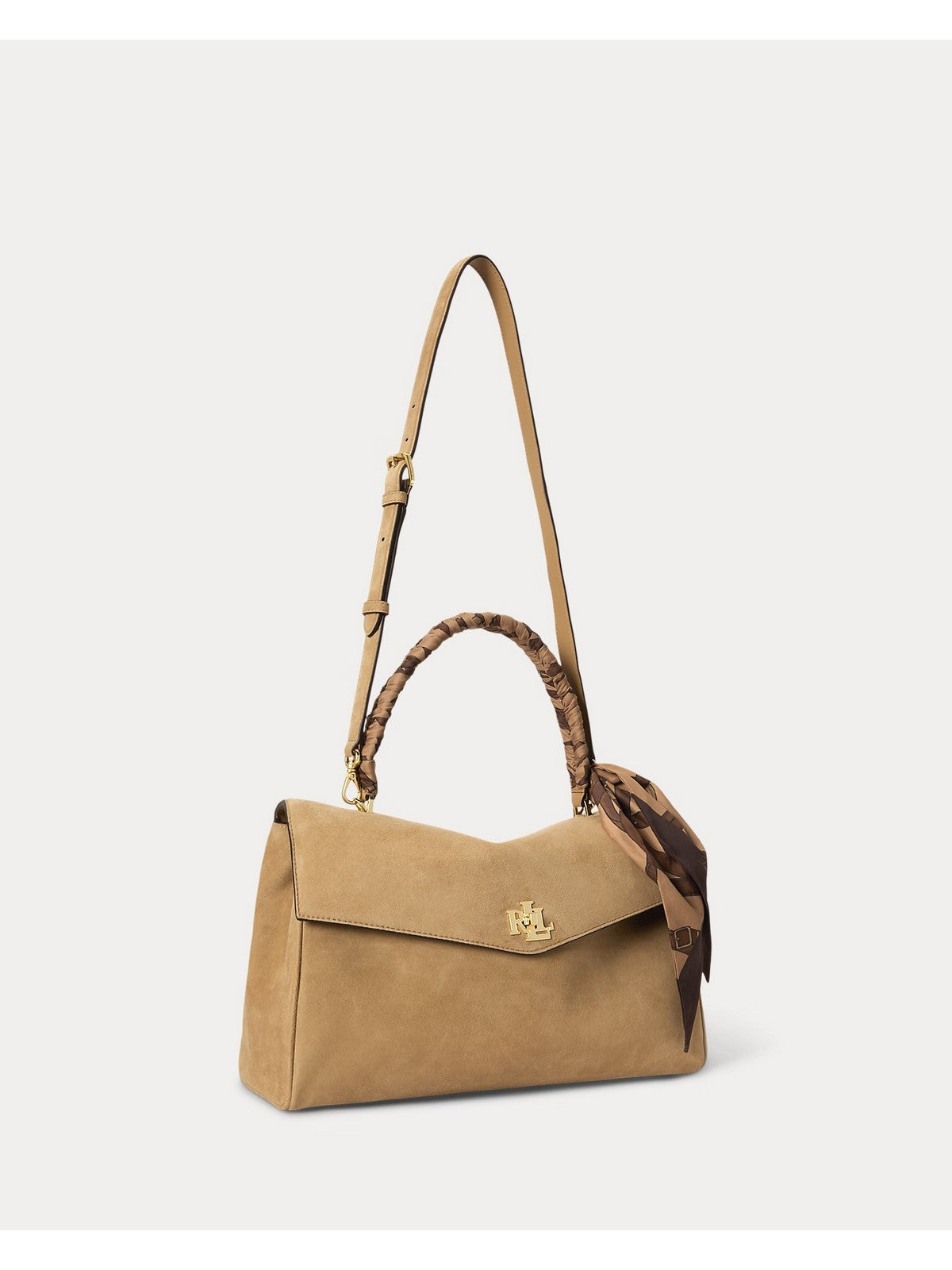 LAUREN RALPH LAUREN Borsa Donna FARRAH SOFT-SATCHEL-MEDIUM CAMEL/URBAN BLTNG/CAMEL MULTI - 431P18402 001
