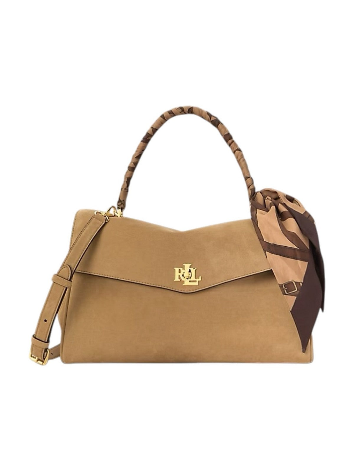 LAUREN RALPH LAUREN Borsa Donna FARRAH SOFT-SATCHEL-MEDIUM CAMEL/URBAN BLTNG/CAMEL MULTI - 431P18402 001