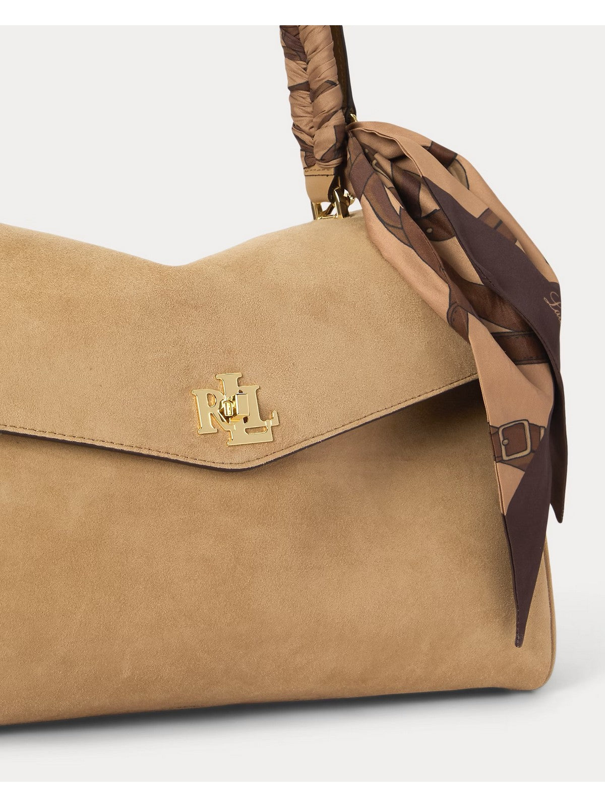 LAUREN RALPH LAUREN Borsa Donna FARRAH SOFT-SATCHEL-MEDIUM CAMEL/URBAN BLTNG/CAMEL MULTI - 431P18402 001