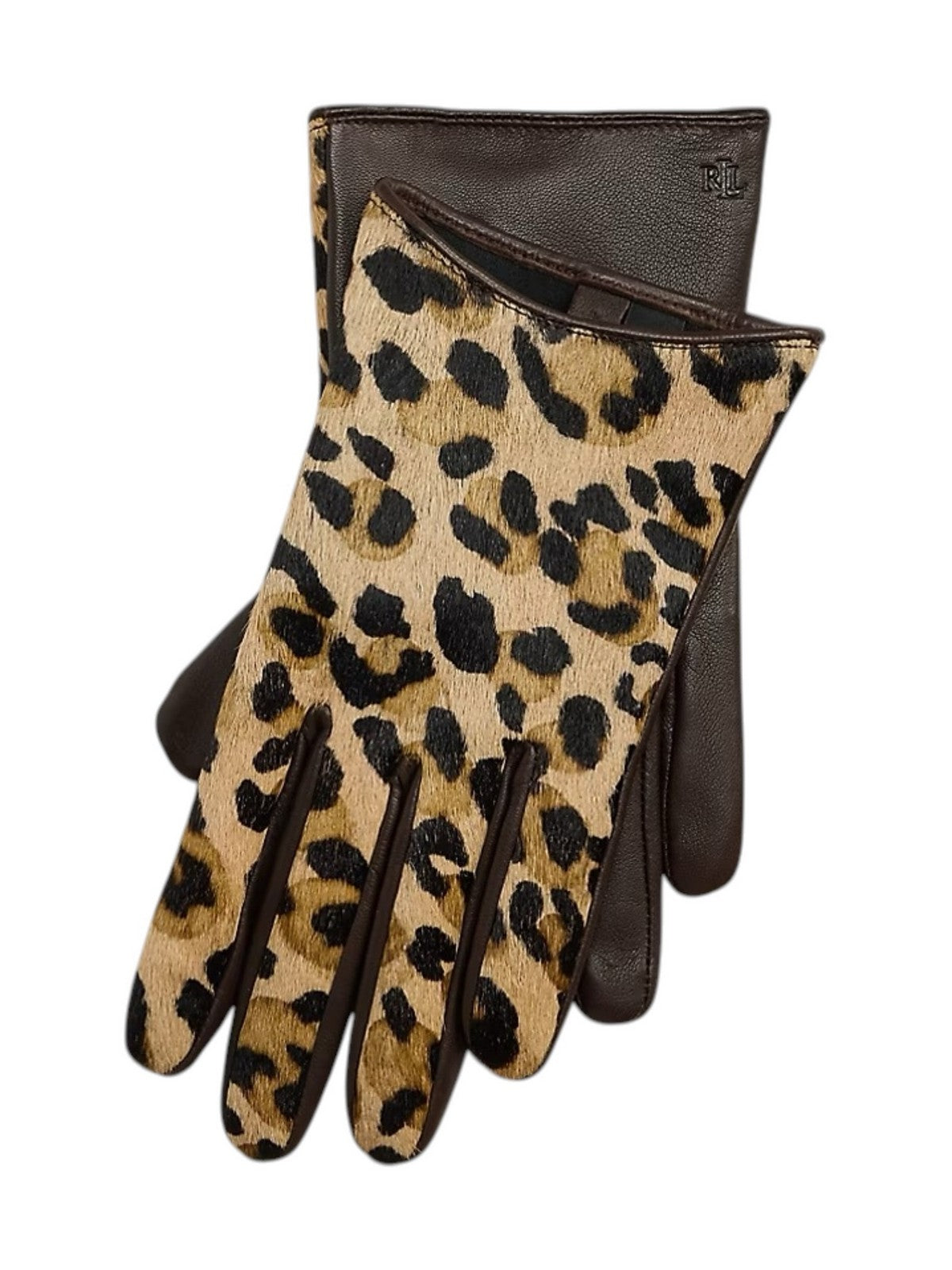 LAUREN RALPH LAUREN Guanti Donna HC OCLT GLV-GLOVE LEOPARD/DK BROWN - 454P23594 001