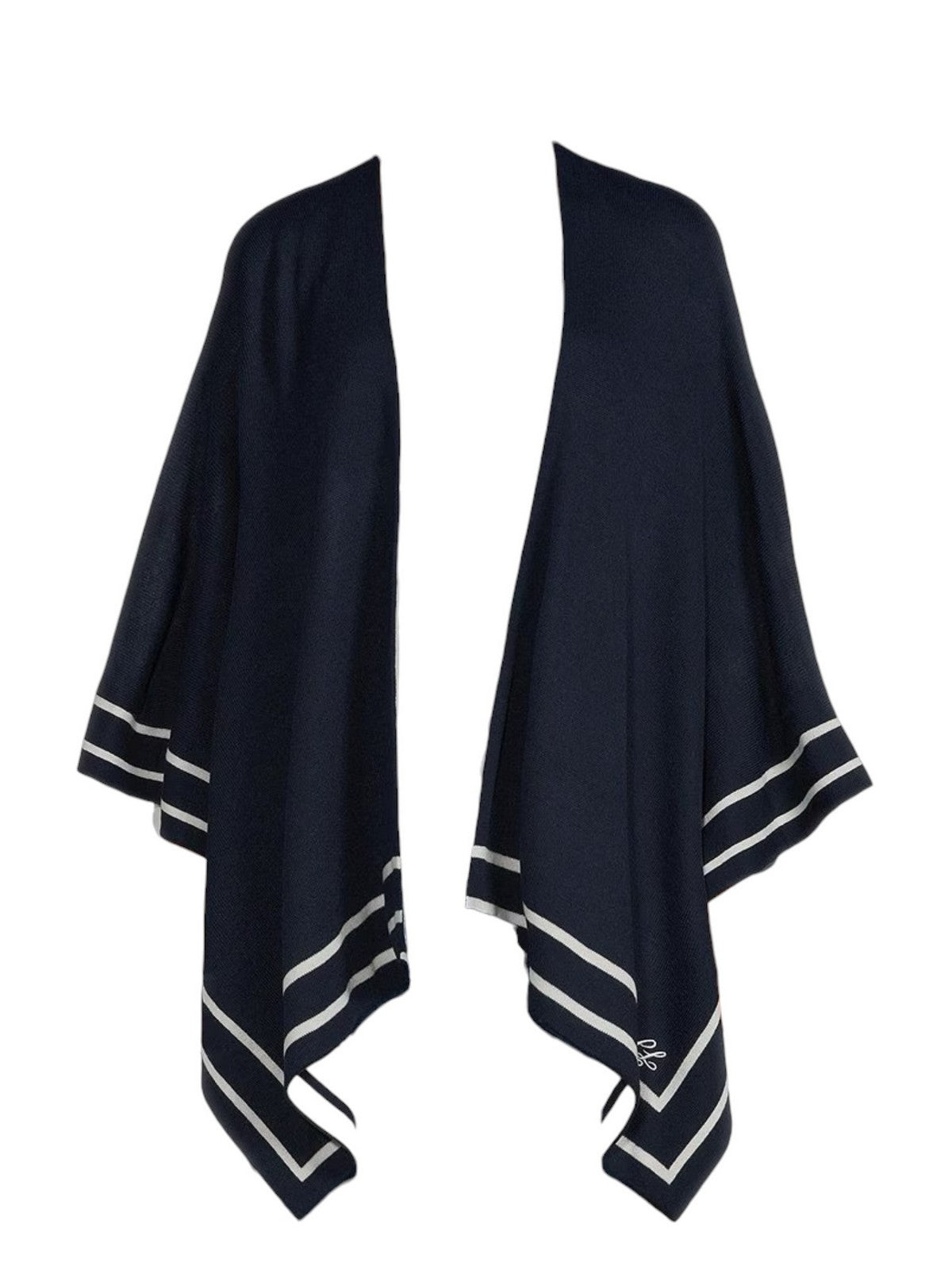 LAUREN RALPH LAUREN Mantella Donna JET SET UPD-PONCHO NAVY/CREAM - 454P23616 003
