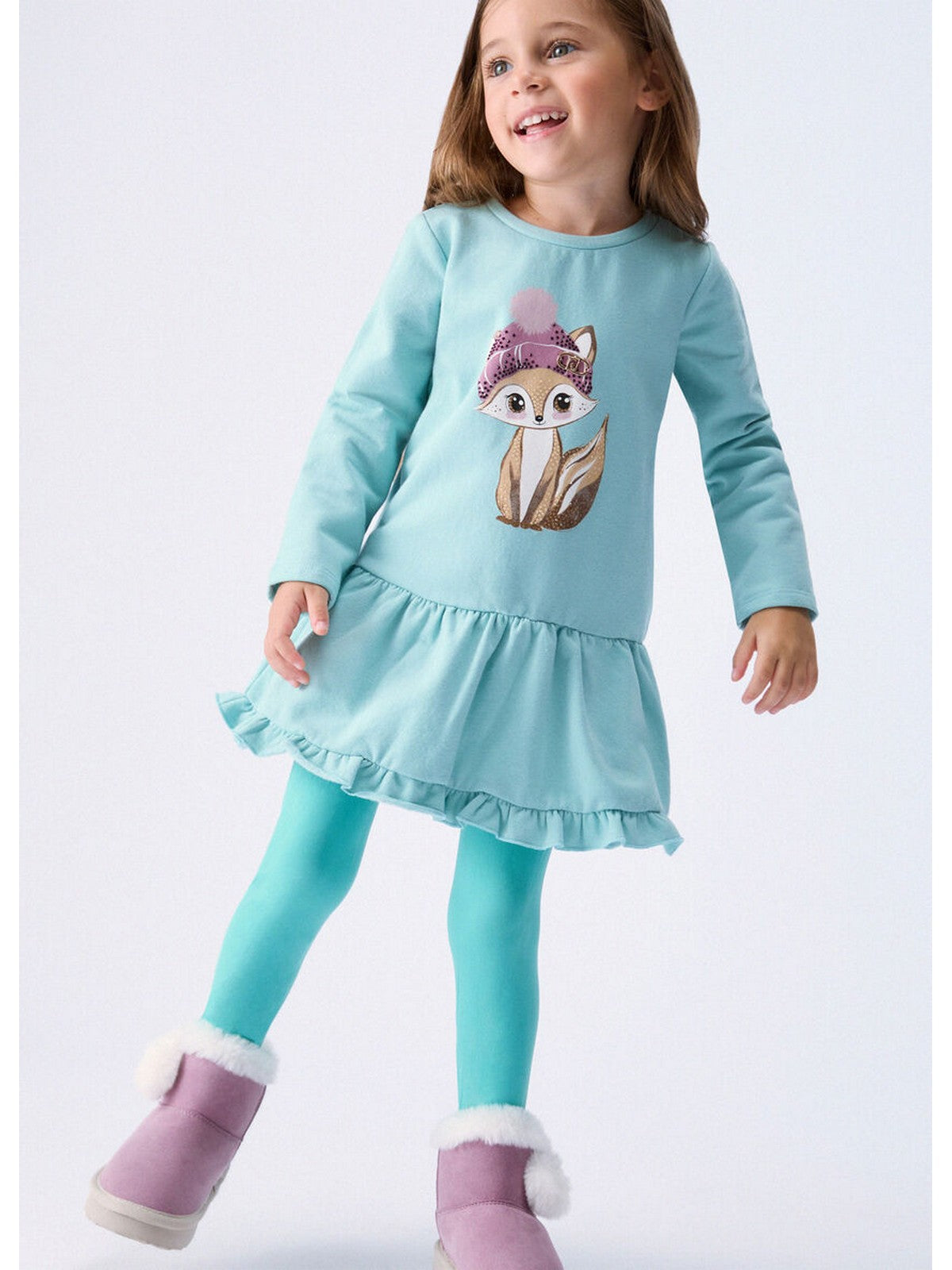 LIU JO BABY Abito Bambine e ragazze Dusty mint/fox - KF6009FS724 L9318 gioboutiqueweb