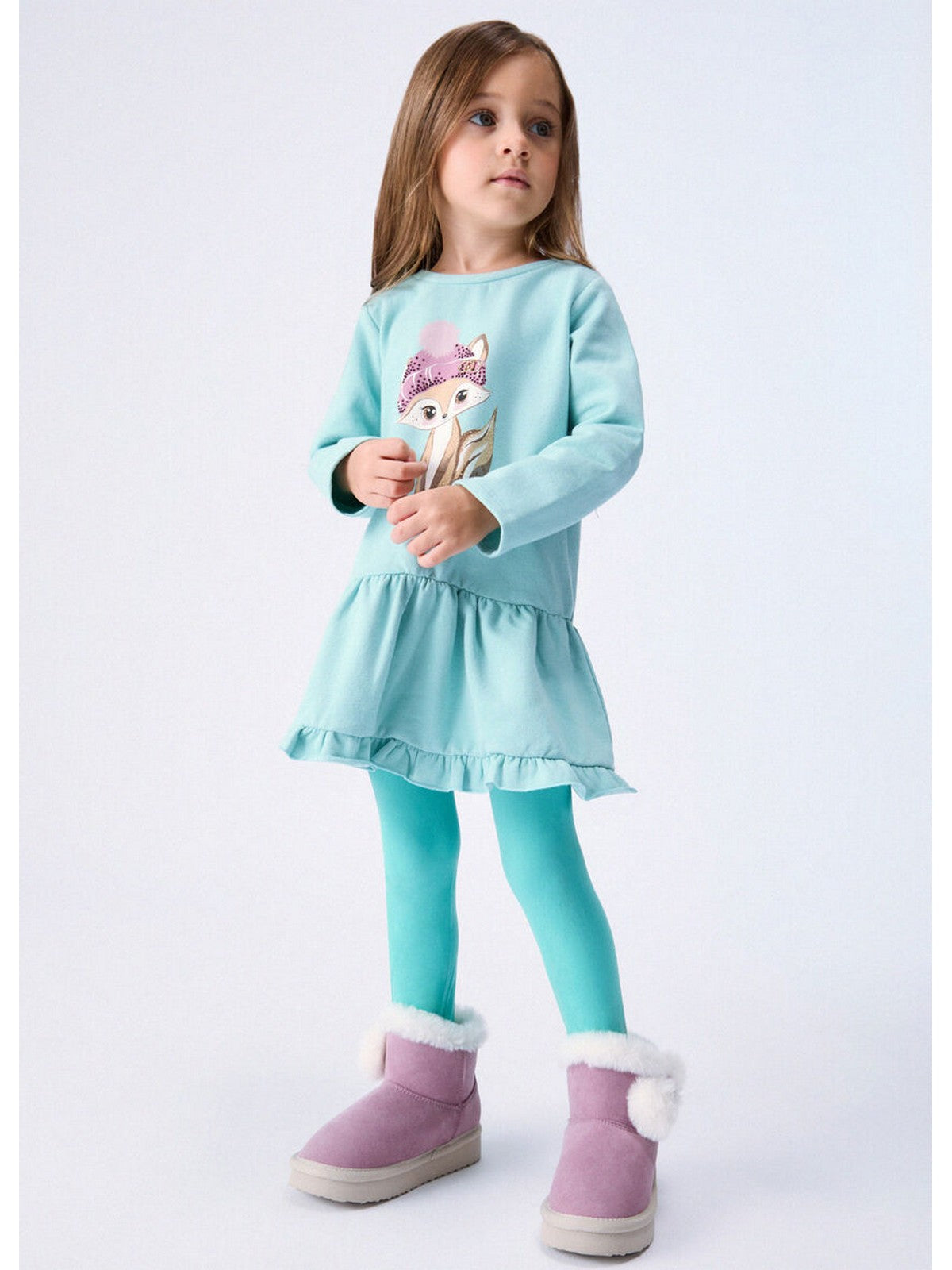 LIU JO BABY Abito Bambine e ragazze Dusty mint/fox - KF6009FS724 L9318 gioboutiqueweb