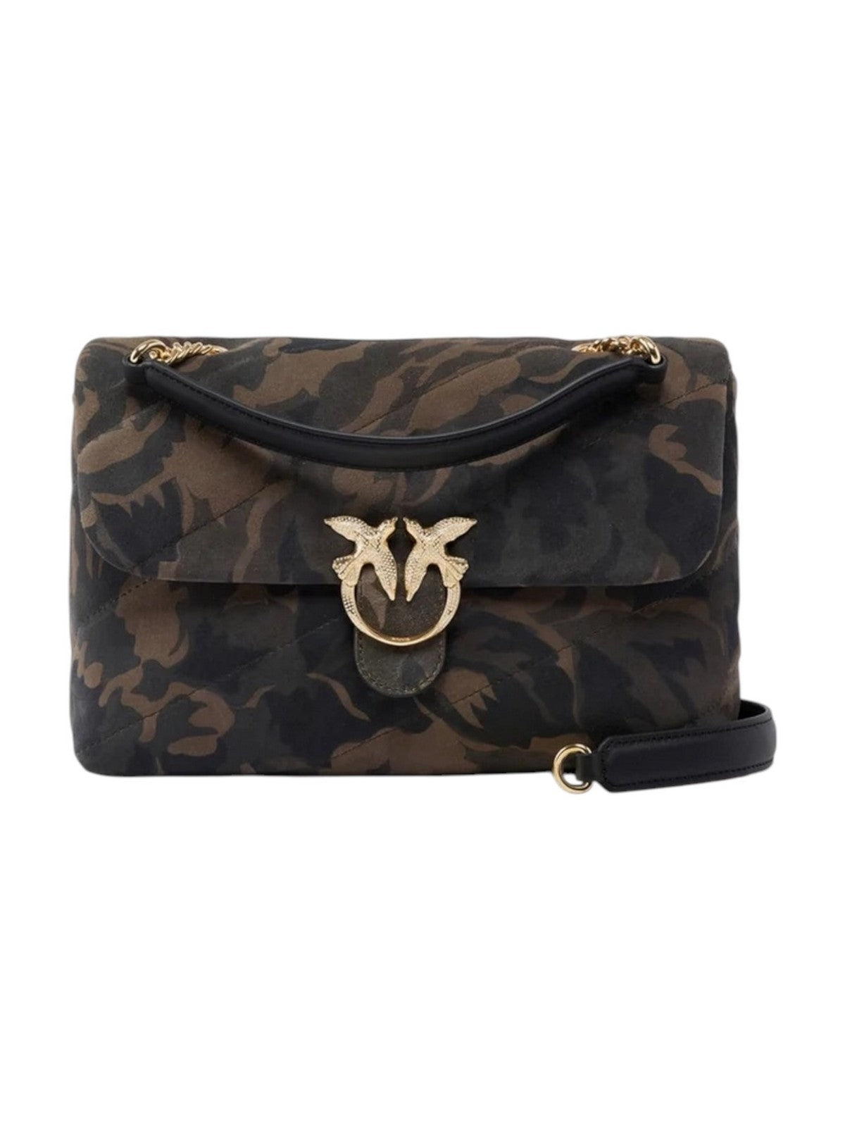 PINKO Borsa Donna LOVE PUFF CLASSIC CL SUEDE PRI MULT.MILITAR GREEN-GOLD - 100038-A3LR ST3Y