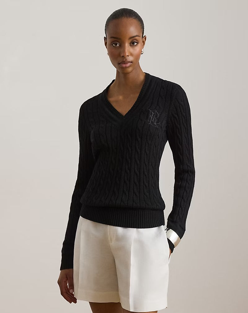 LAUREN RALPH LAUREN Maglione Donna MEREN-LONG SLEEVE-PULLOVER BLACK - 200888795 004