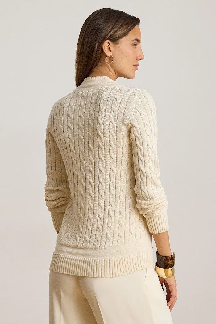 LAUREN RALPH LAUREN Maglione Donna MEREN-LONG SLEEVE-PULLOVER MASCARPONE CREAM - 200888795 011