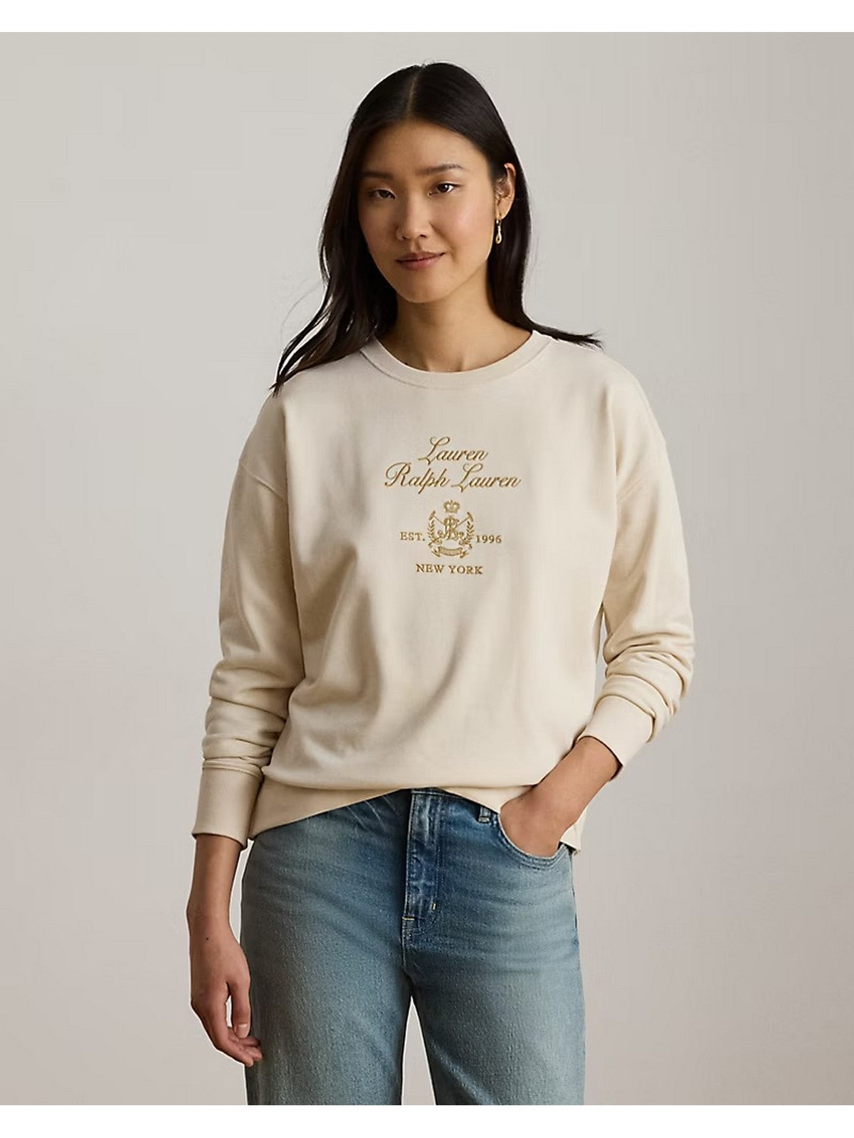 LAUREN RALPH LAUREN Felpa Donna KNIT-PULLOVER-SWEATSHIRT MASCARPONE CREAM - 200P13944 002