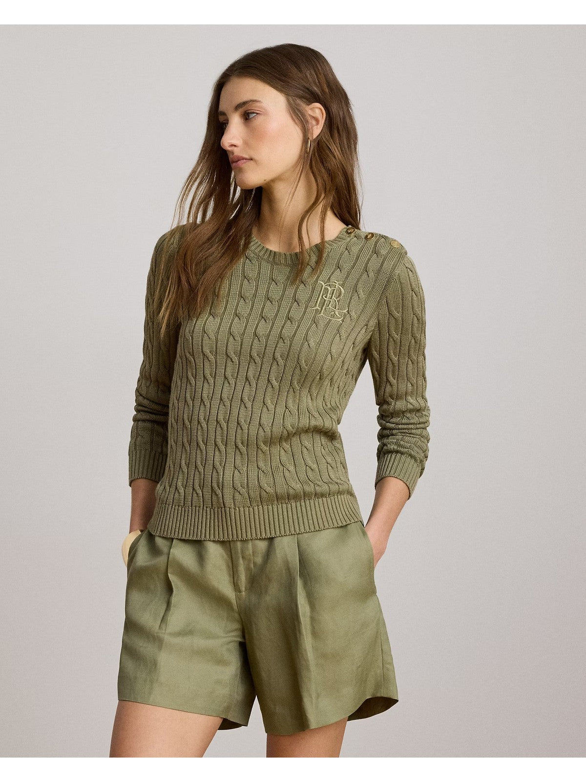 LAUREN RALPH LAUREN Maglione Donna SWEATER-PULLOVER LIGHT AGAVE - 200P14039 004