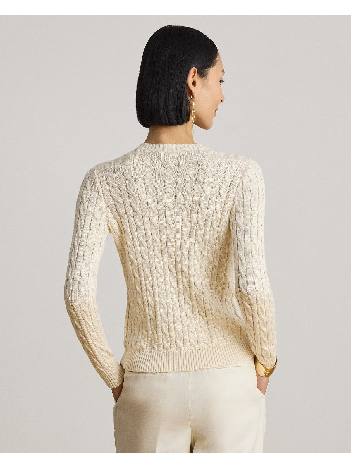 LAUREN RALPH LAUREN Cardigan Donna SWEATER-CARDIGAN MASCARPONE CREAM - 200P14040 001