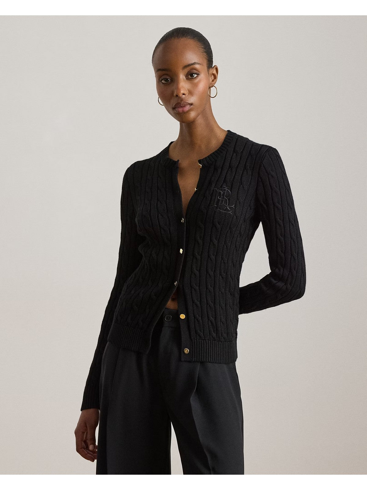 LAUREN RALPH LAUREN Cardigan Donna SWEATER-CARDIGAN BLACK - 200P14040 003