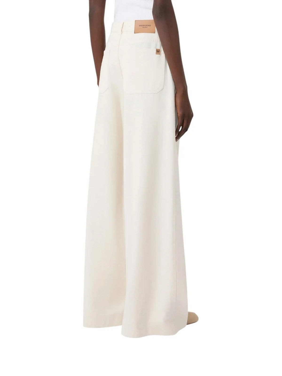 MAX MARA WEEKEND Pantalone Donna WKDCANNETI ECRU - 2625136041600 001 gioboutiqueweb