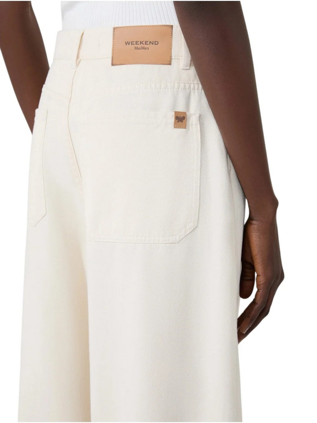 MAX MARA WEEKEND Pantalone Donna WKDCANNETI ECRU - 2625136041600 001 gioboutiqueweb