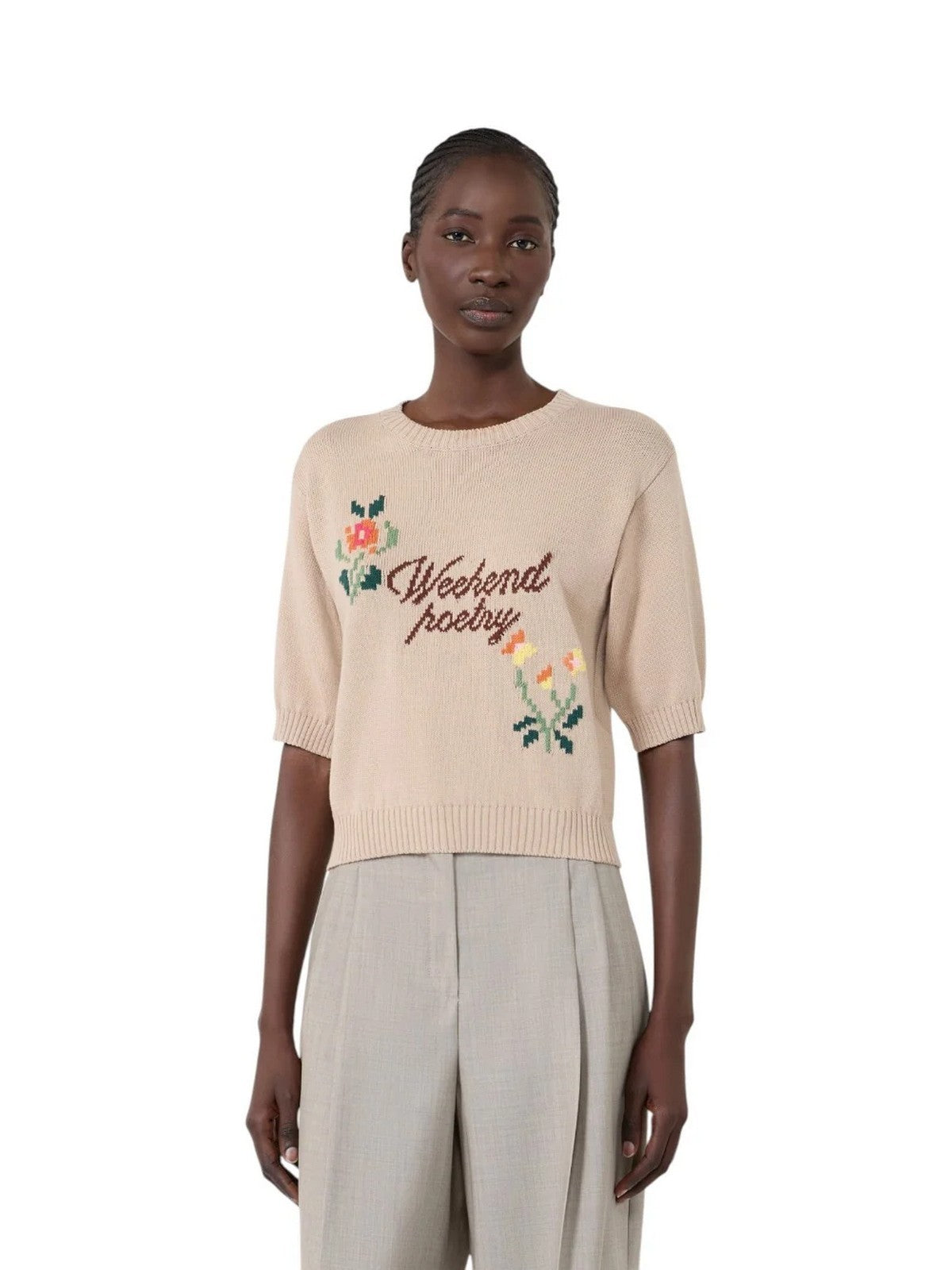 MAX MARA WEEKEND Maglione Donna WKDFIACRE SABBIA - 2625366191600 020 gioboutiqueweb