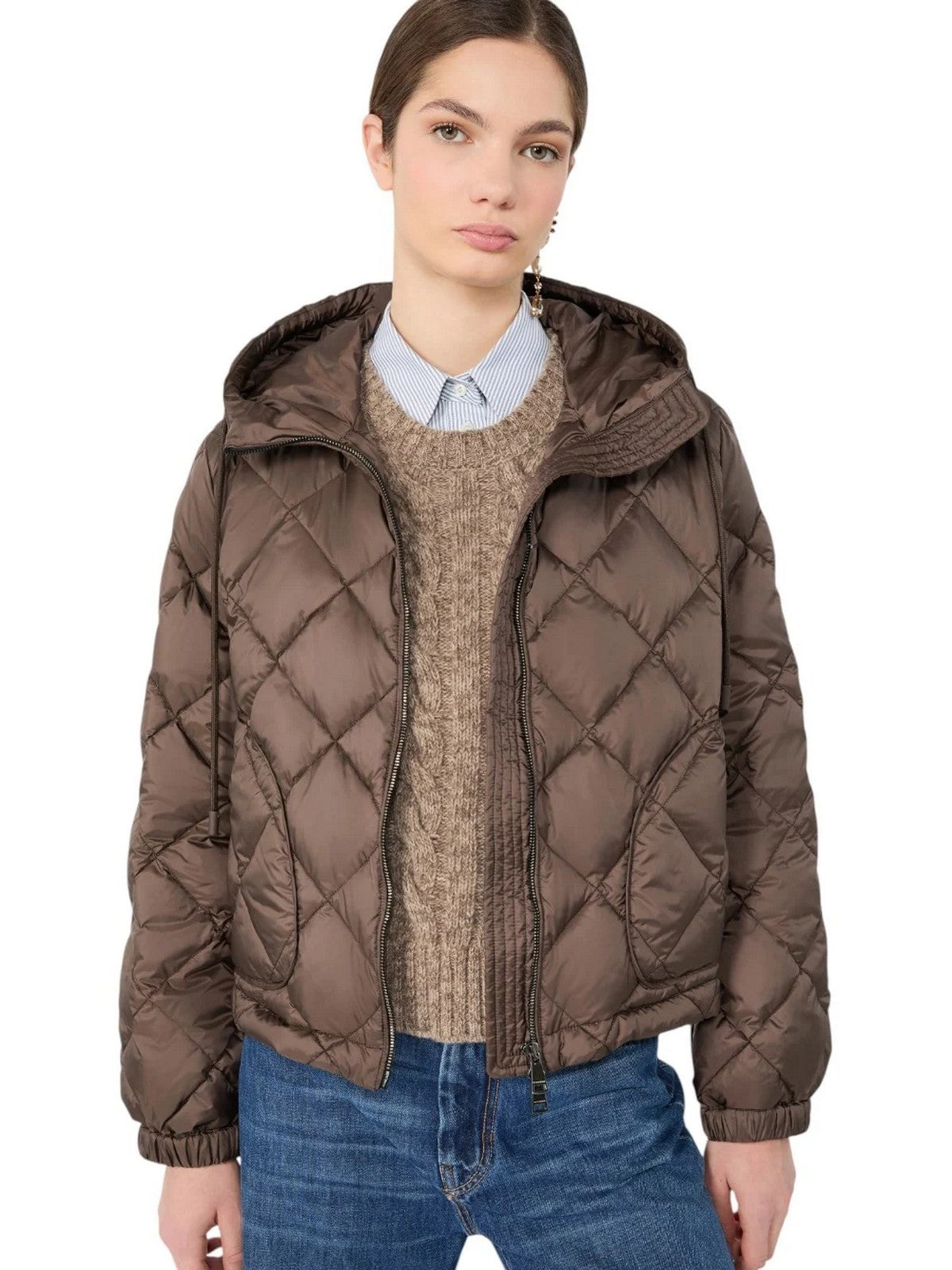 MAX MARA WEEKEND Piumino Donna WKDERIS MARRONE - 2625486062600 035 gioboutiqueweb