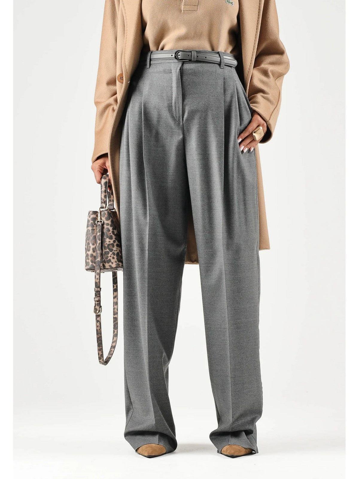 MAX MARA STUDIO Pantalone Donna MSTLAGO GRIGIO SCURO - 2626136032600 003 gioboutiqueweb