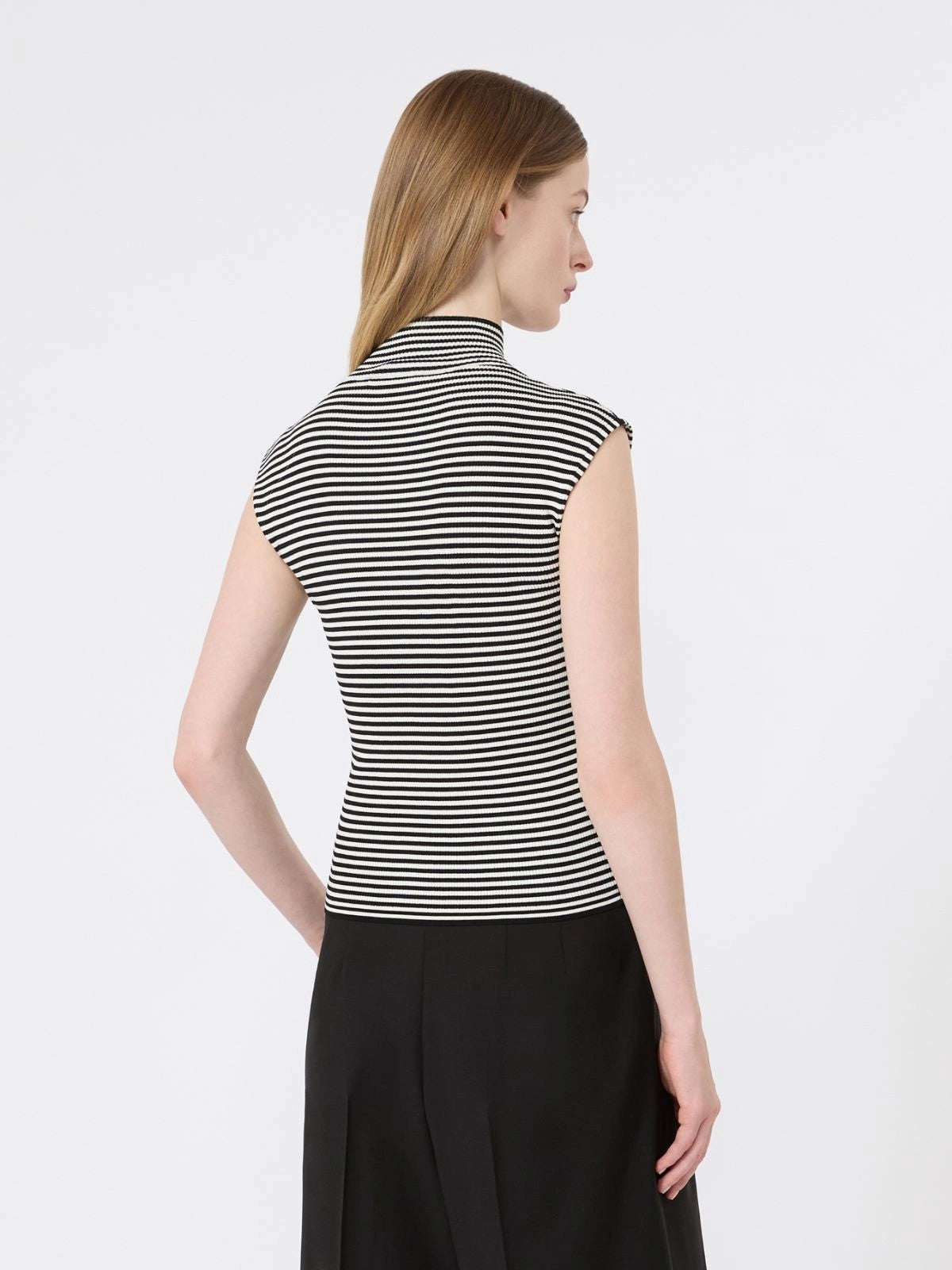 MAX MARA STUDIO Maglia Donna MSTPEPATO NERO BIANCO - 2626366031600 002