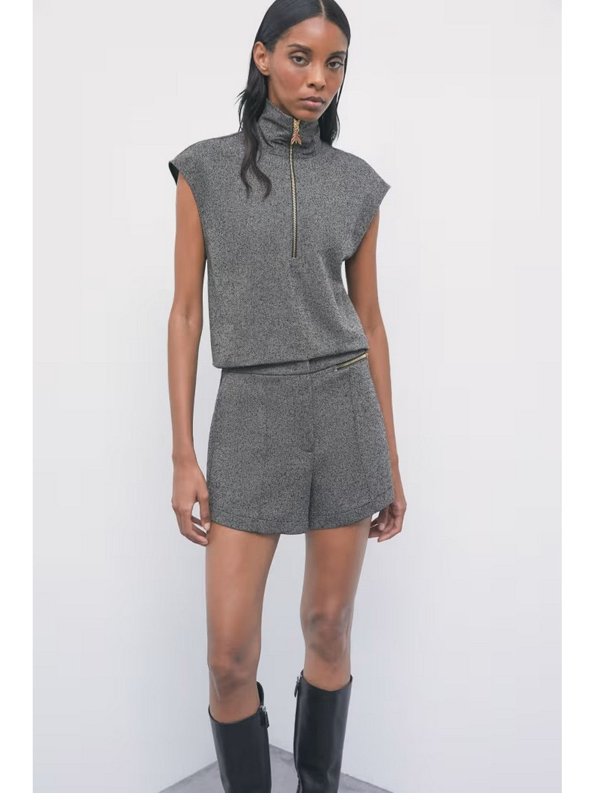 PATRIZIA PEPE Gilet Donna TAUPE CHINE - 2C0059 C0277 FH11 gioboutiqueweb