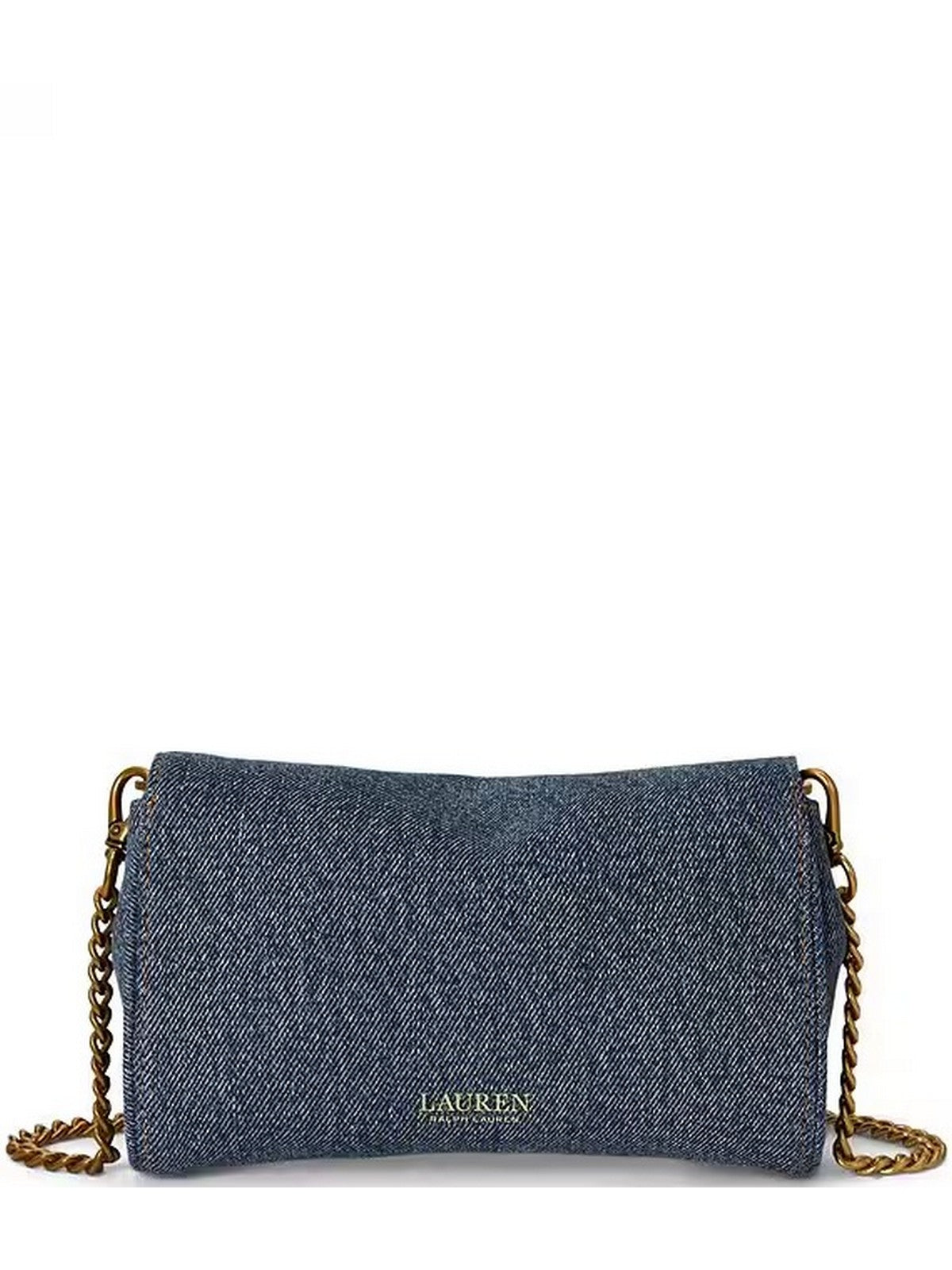 LAUREN RALPH LAUREN Portafoglio Donna TRN WRST CRS-WALLET ON A CHAIN-LARGE OXFORD BLUE/LAUREN TAN - 432P15657 001