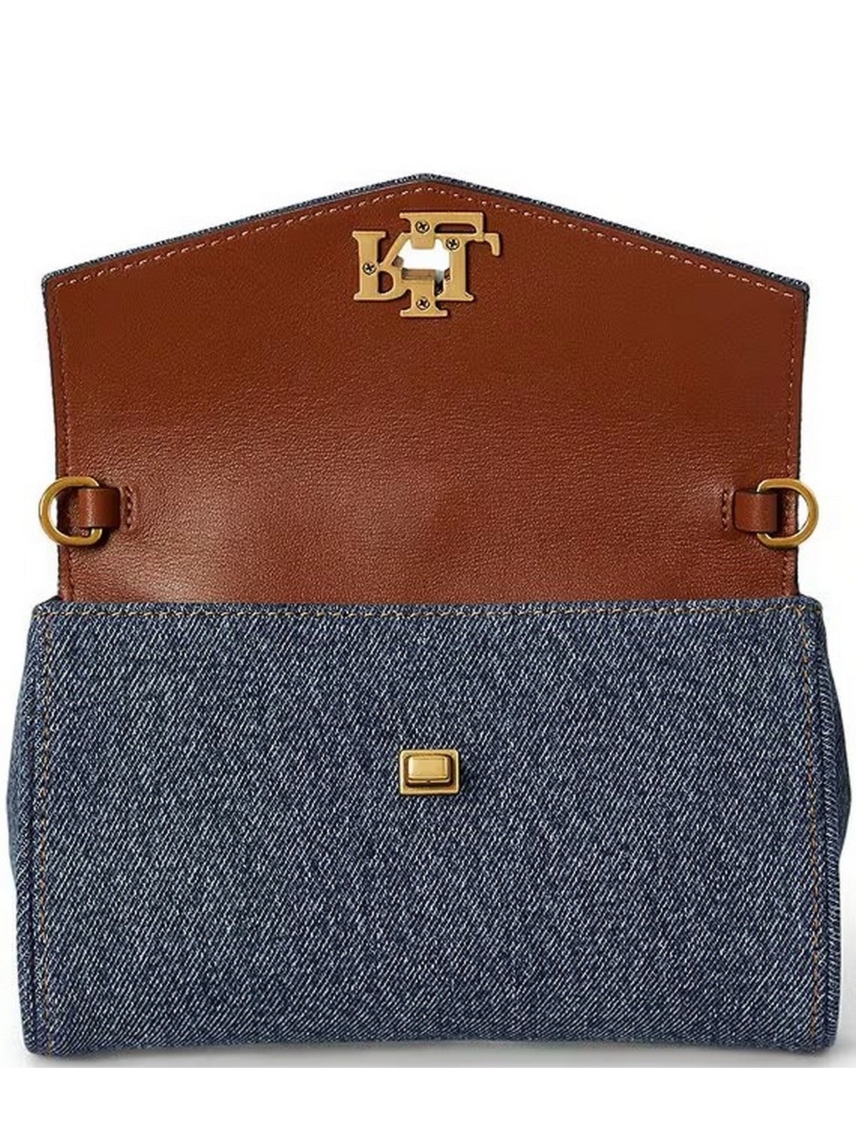 LAUREN RALPH LAUREN Portafoglio Donna TRN WRST CRS-WALLET ON A CHAIN-LARGE OXFORD BLUE/LAUREN TAN - 432P15657 001