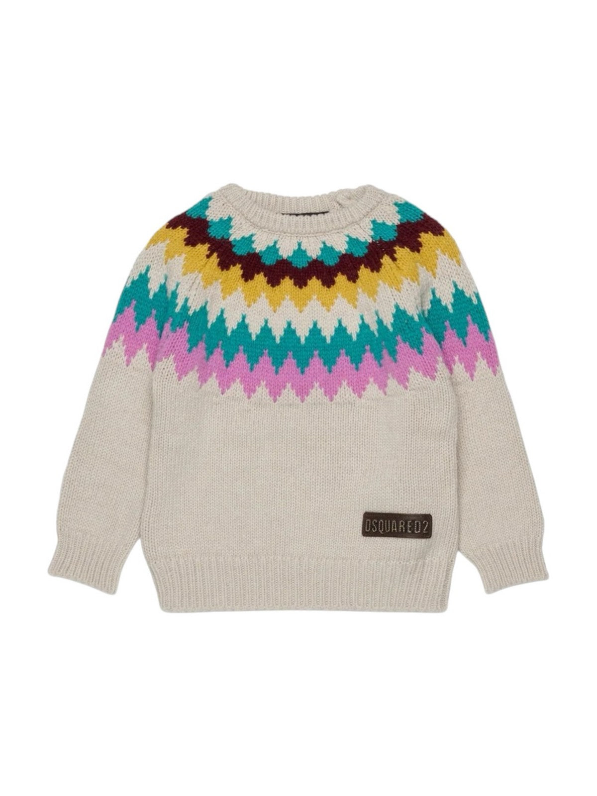 DSQUARED KIDS Maglione Unisex bambino ANTIQUE WHITE - DQ3489 D0AJE DQ103 gioboutiqueweb