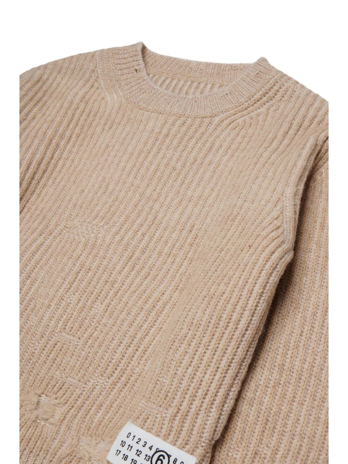 MM6 Maglione Unisex bambino OFF WHITE + AVANA - M60881 MM06K M6C54 gioboutiqueweb