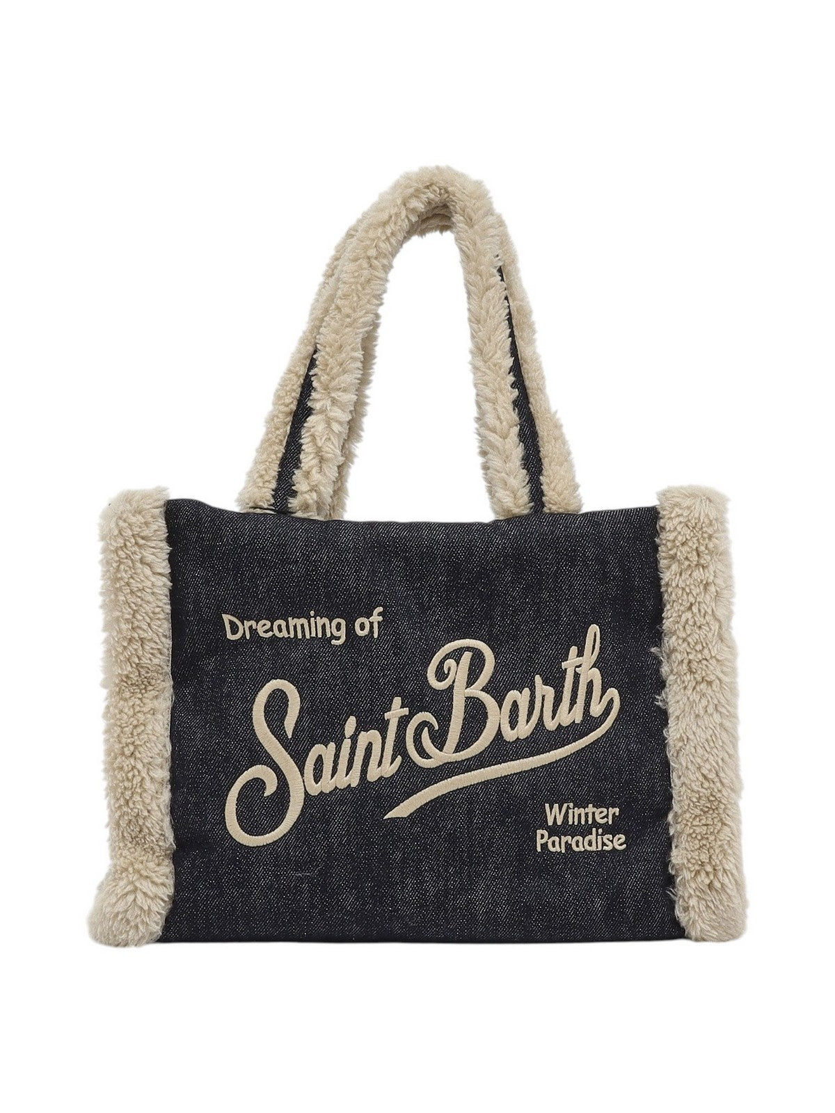 MC2 SAINT BARTH Borsa Donna DENIM DARK 12 EMB - COLETTE SHEARLING 00144M