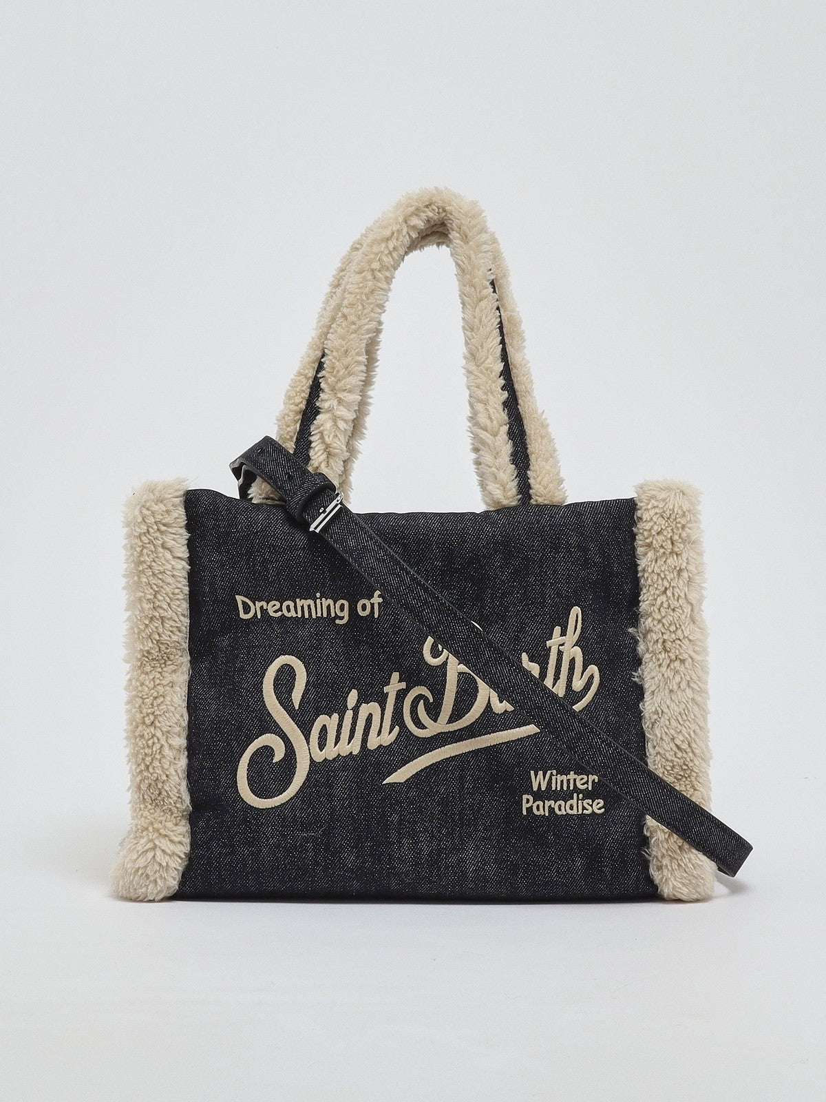 MC2 SAINT BARTH Borsa Donna DENIM DARK 12 EMB - COLETTE SHEARLING 00144M
